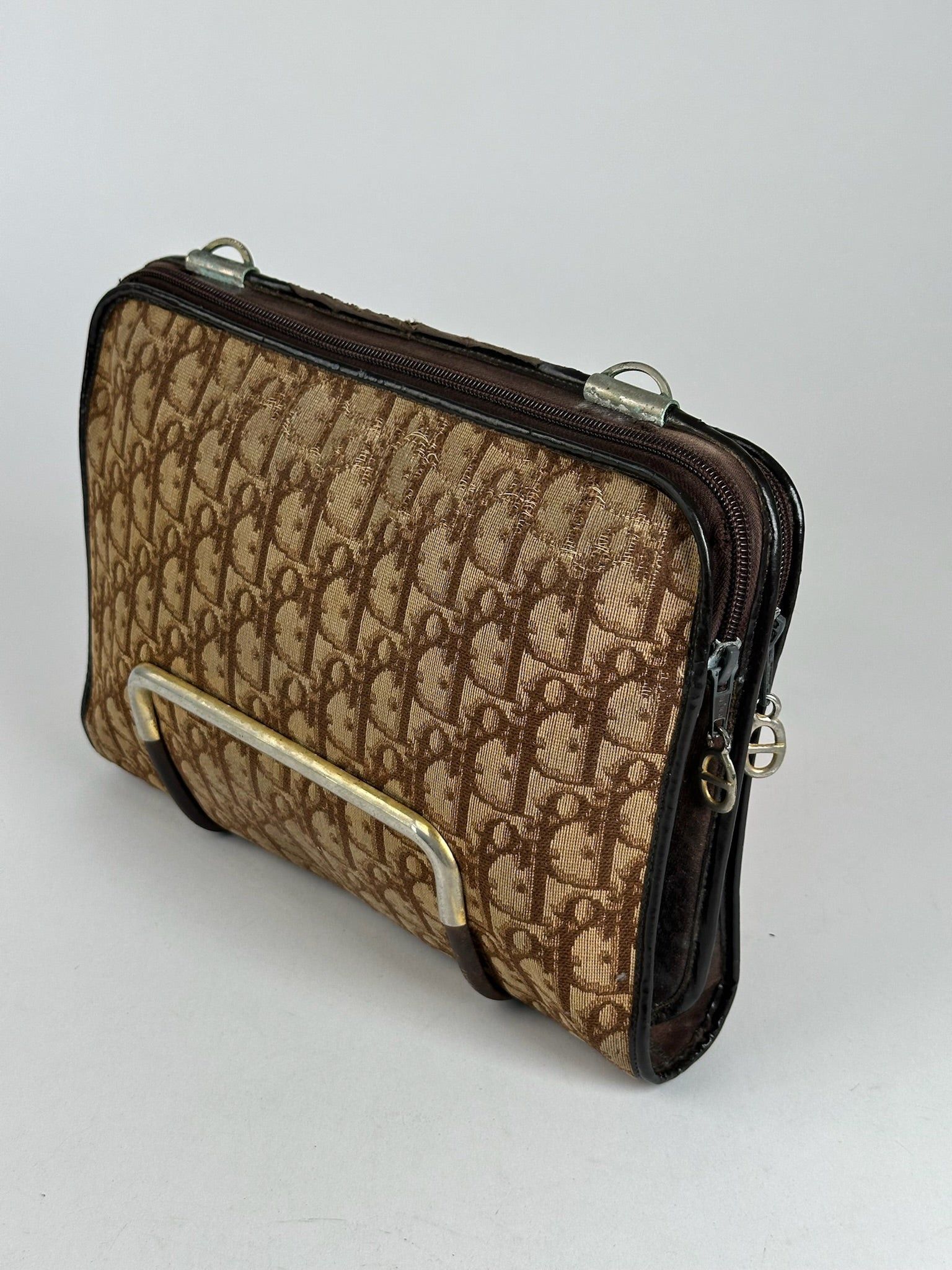 Dior Vintage Canvas Monogram Clutch brown Size ONE SIZE - 10 Thumbnail