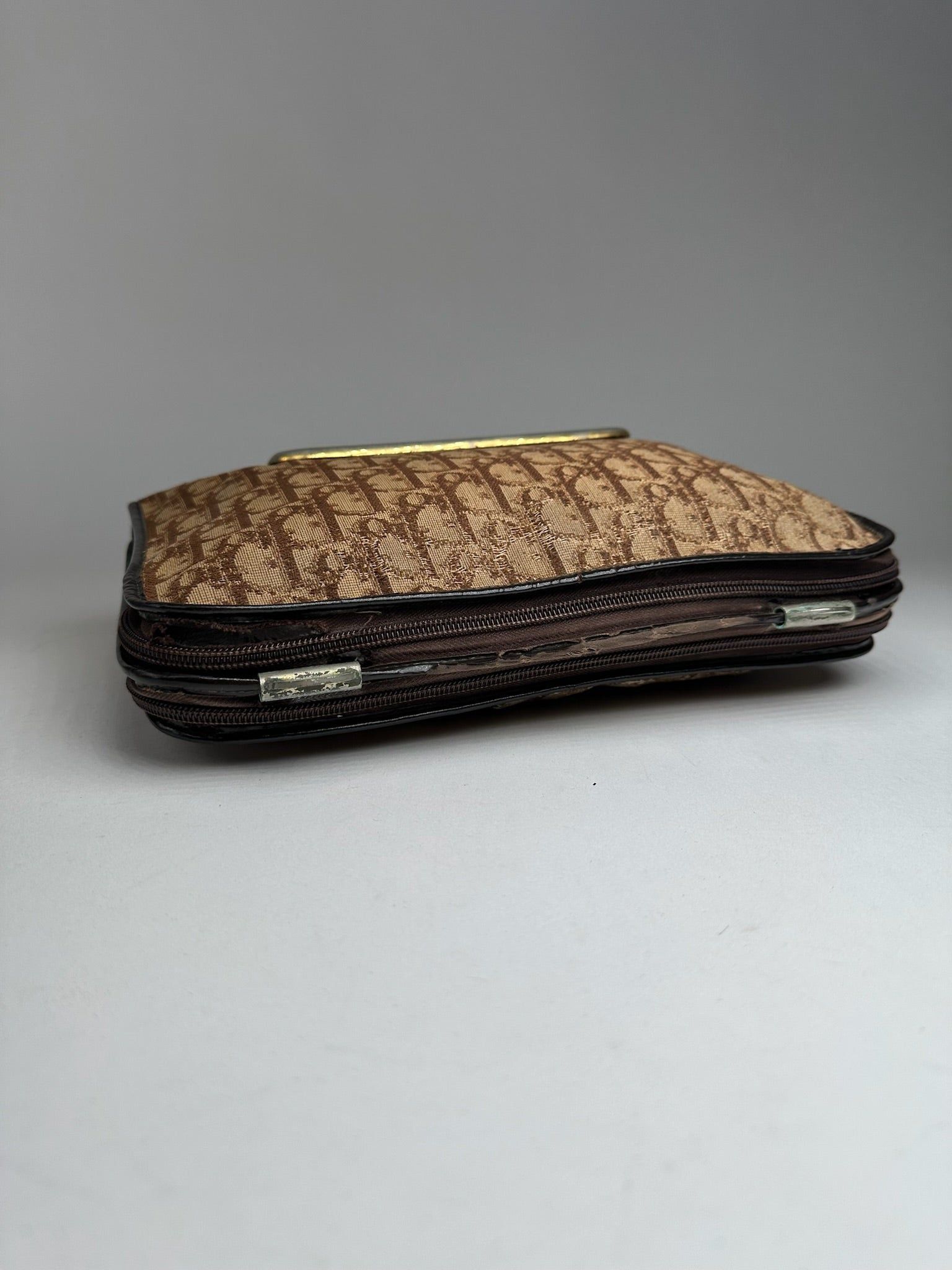 Dior Vintage Canvas Monogram Clutch brown Size ONE SIZE - 6 Thumbnail