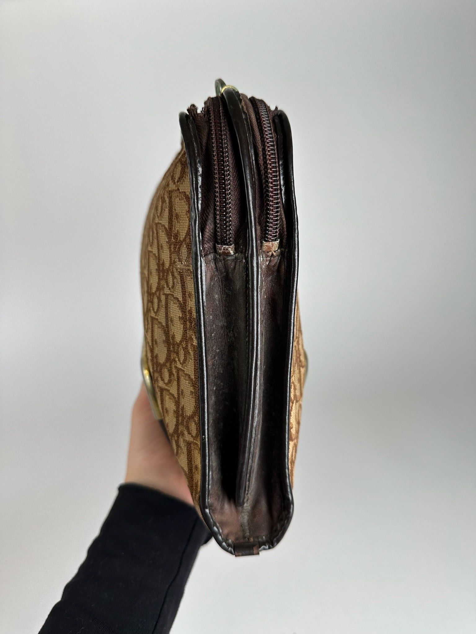 Dior Vintage Canvas Monogram Clutch brown Size ONE SIZE - 7 Thumbnail