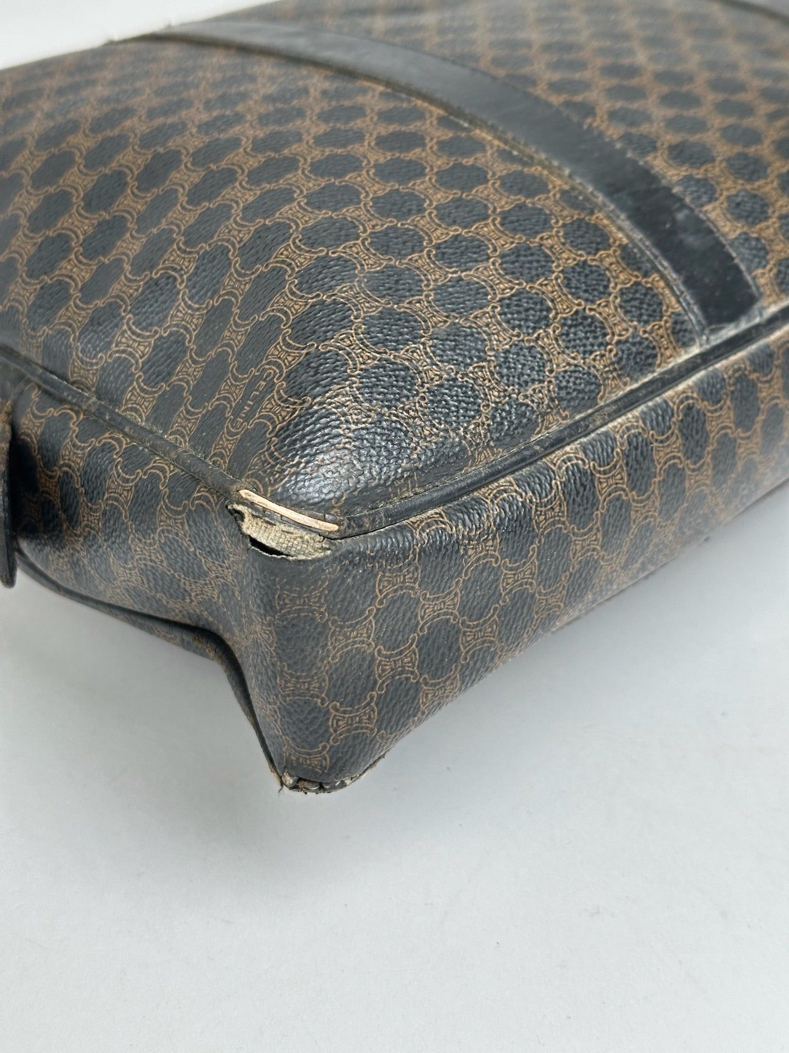 Celine Vintage Paris Leather Monogram Briefcase Brown Size ONE SIZE - 11 Thumbnail