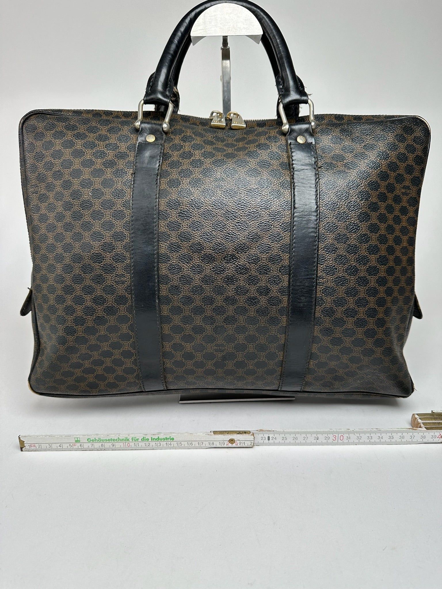 Celine Vintage Paris Leather Monogram Briefcase Brown Size ONE SIZE - 10 Thumbnail