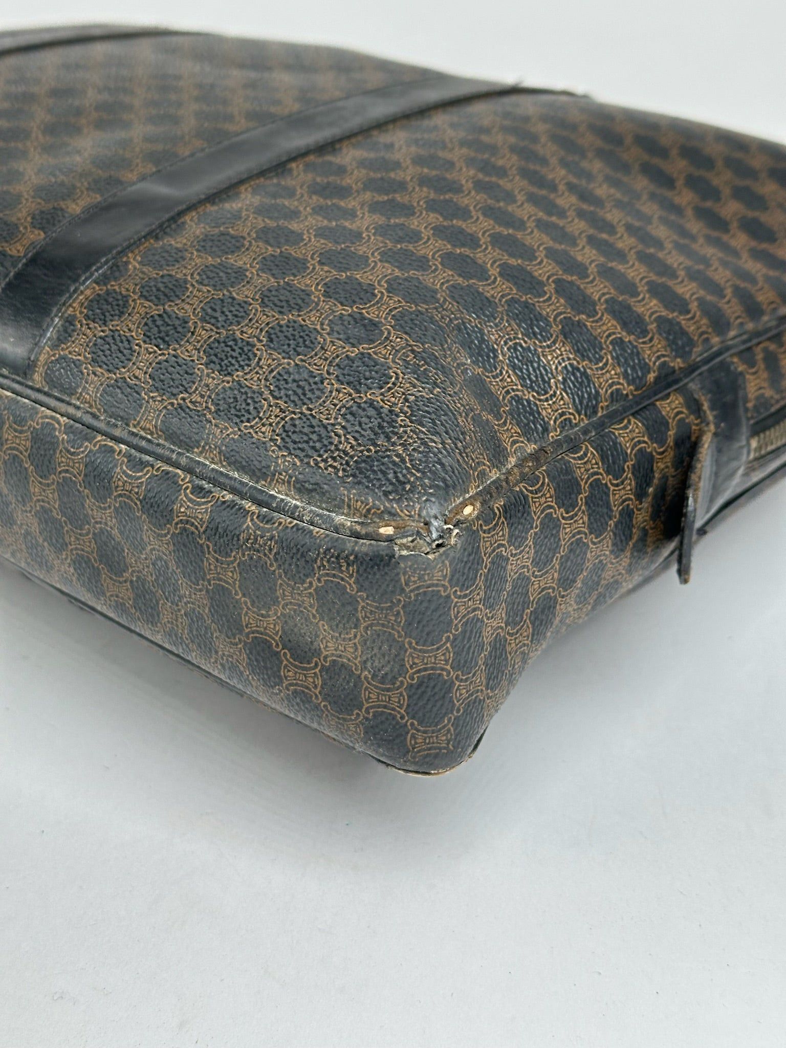 Celine Vintage Paris Leather Monogram Briefcase Brown Size ONE SIZE - 5 Thumbnail