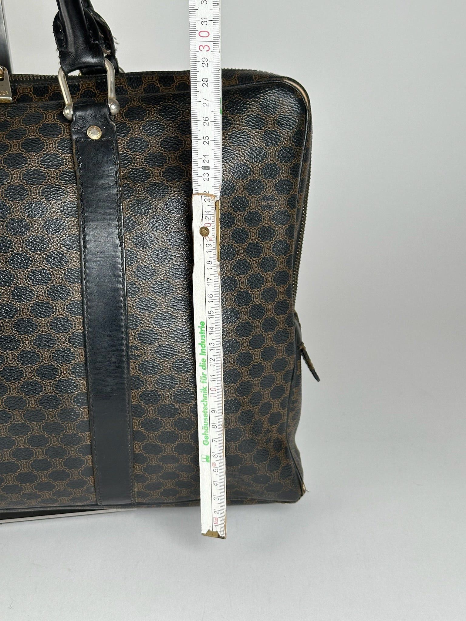 Celine Vintage Paris Leather Monogram Briefcase Brown Size ONE SIZE - 9 Thumbnail