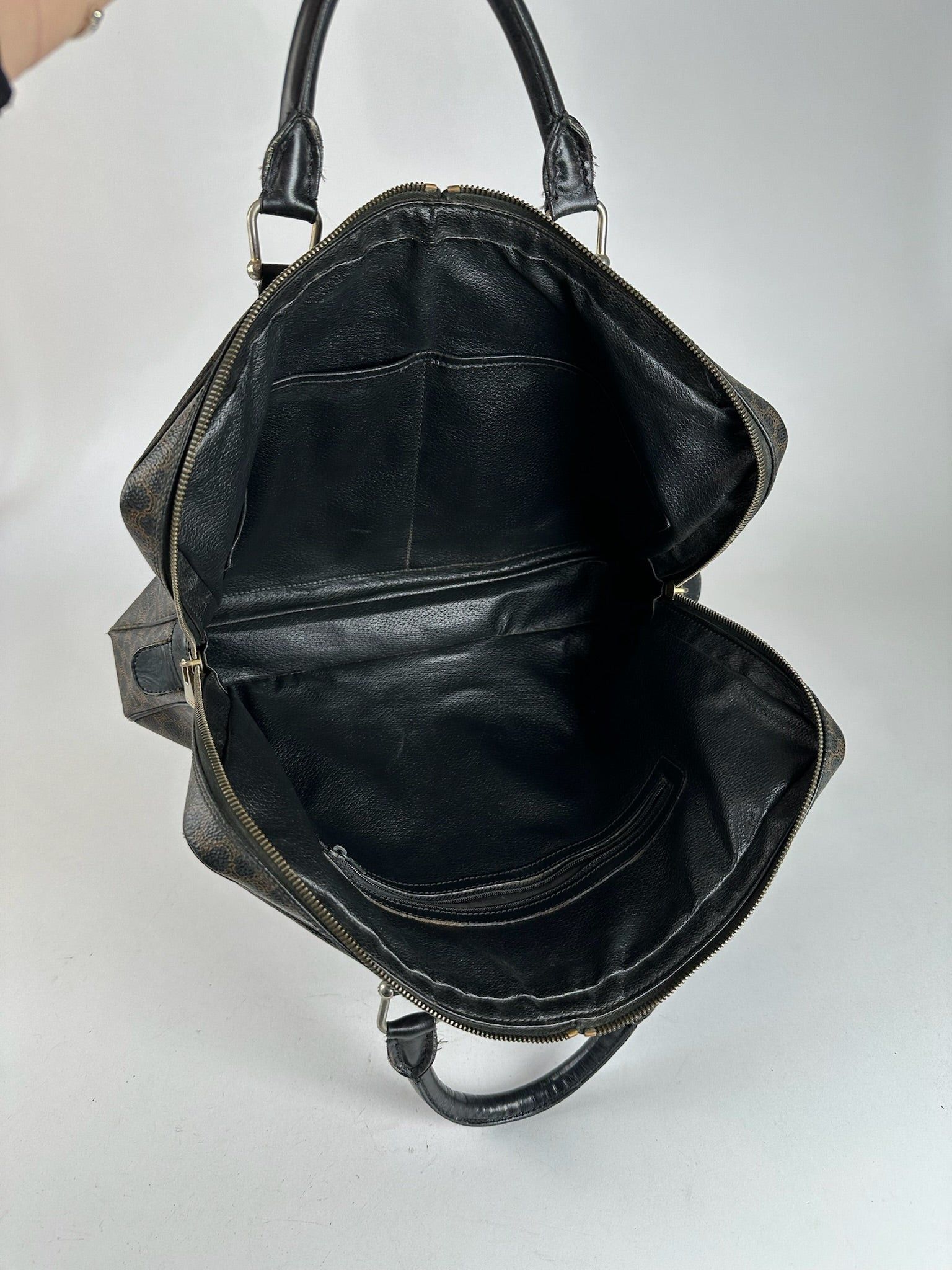 Celine Vintage Paris Leather Monogram Briefcase Brown Size ONE SIZE - 3 Thumbnail