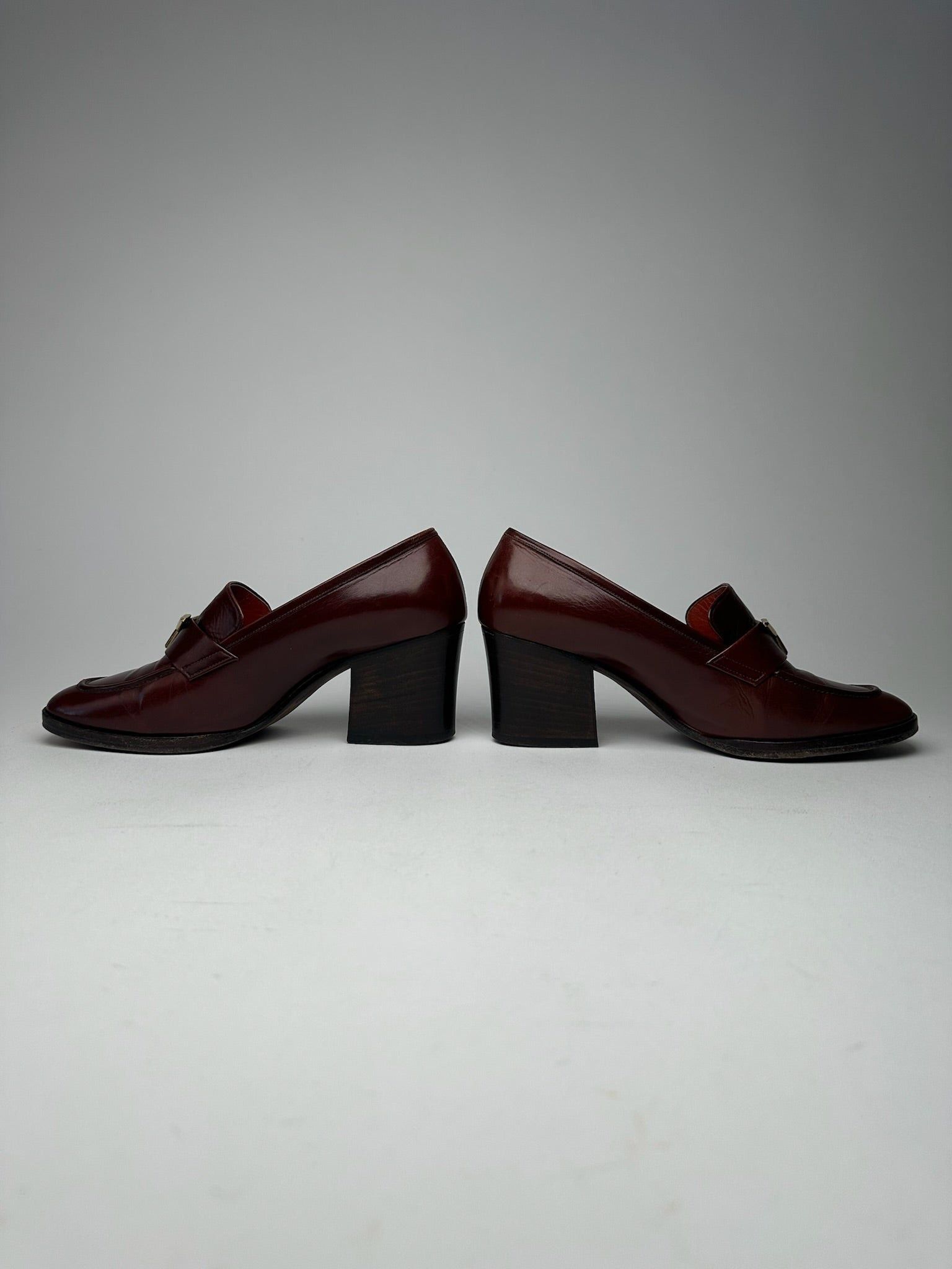 Other Vintage Yves Saint Laurent Leather Pumps Brown Size US 4 / IT 34 - 5 Thumbnail