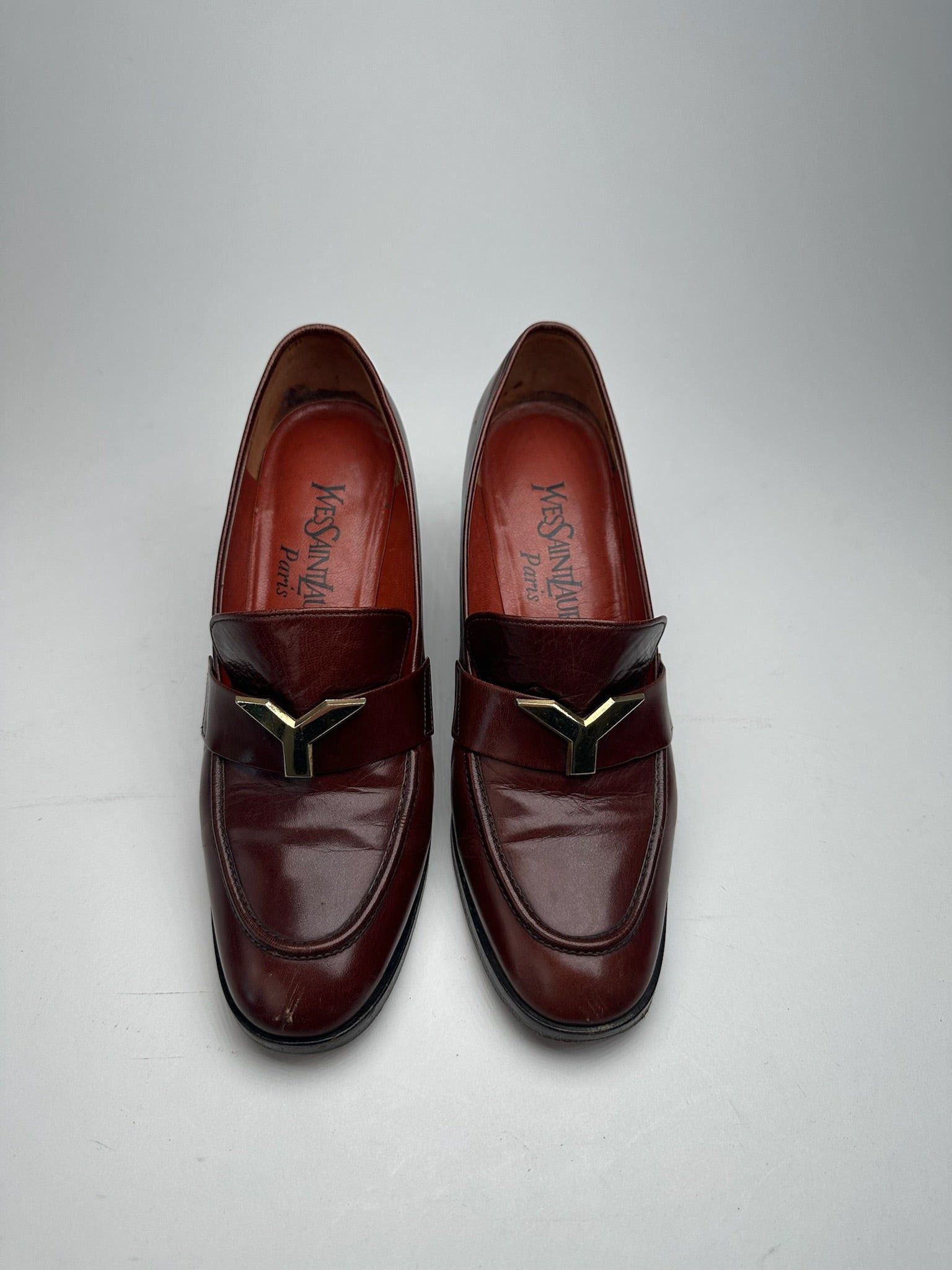 Other Vintage Yves Saint Laurent Leather Pumps Brown Size US 4 / IT 34 - 4 Thumbnail