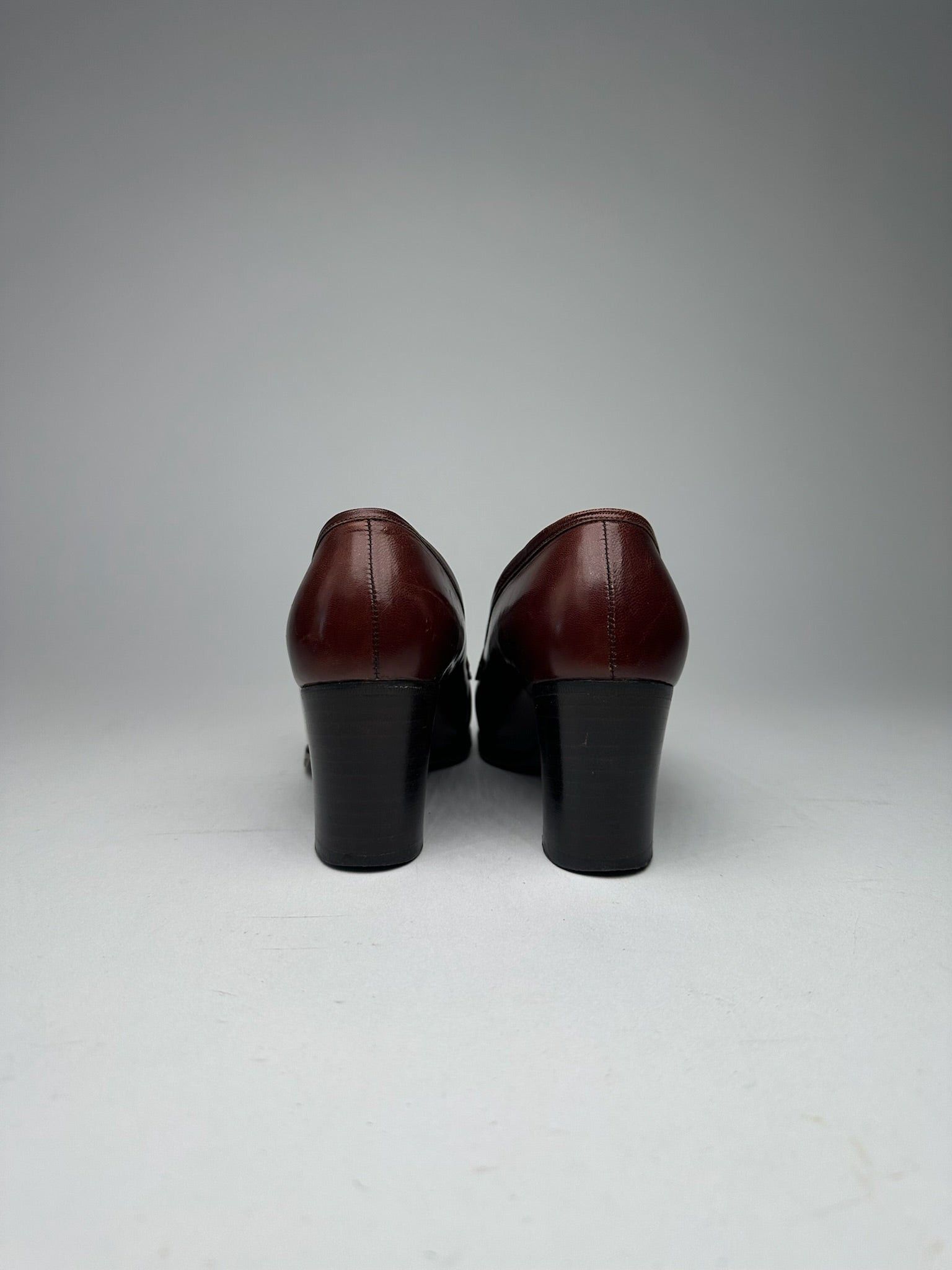 Other Vintage Yves Saint Laurent Leather Pumps Brown Size US 4 / IT 34 - 2 Thumbnail