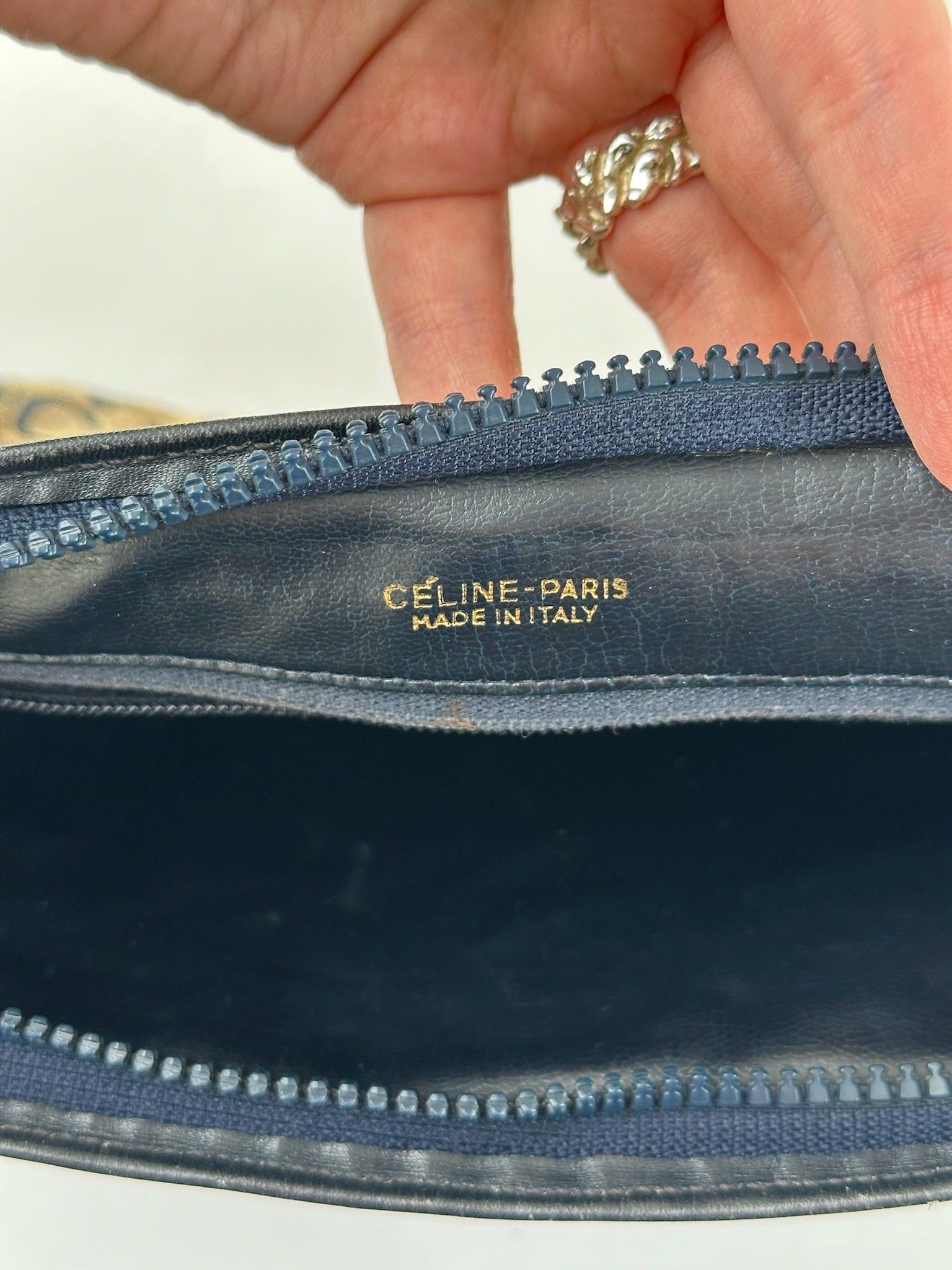 Celine Vintage Macadam Monogram Canvas Leather Clutch Size ONE SIZE - 6 Thumbnail