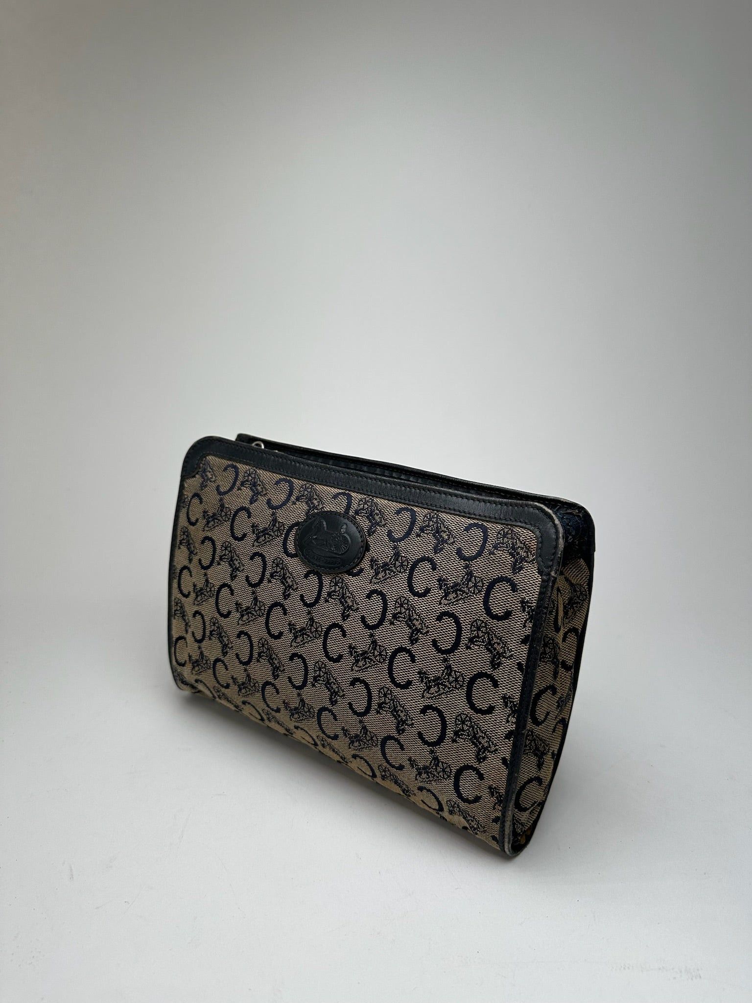 Celine Vintage Macadam Monogram Canvas Leather Clutch Size ONE SIZE - 12 Thumbnail