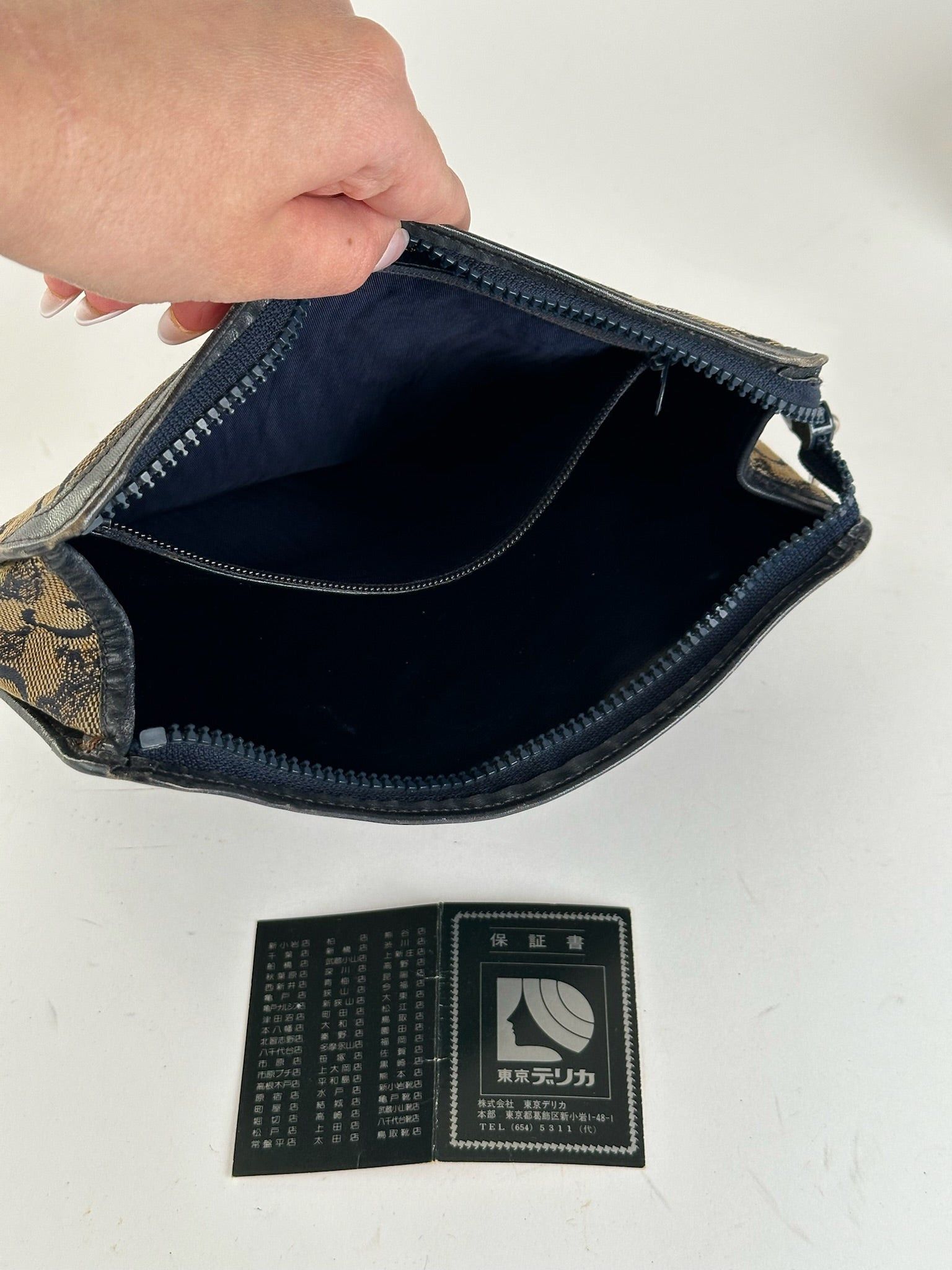 Celine Vintage Macadam Monogram Canvas Leather Clutch Size ONE SIZE - 5 Thumbnail