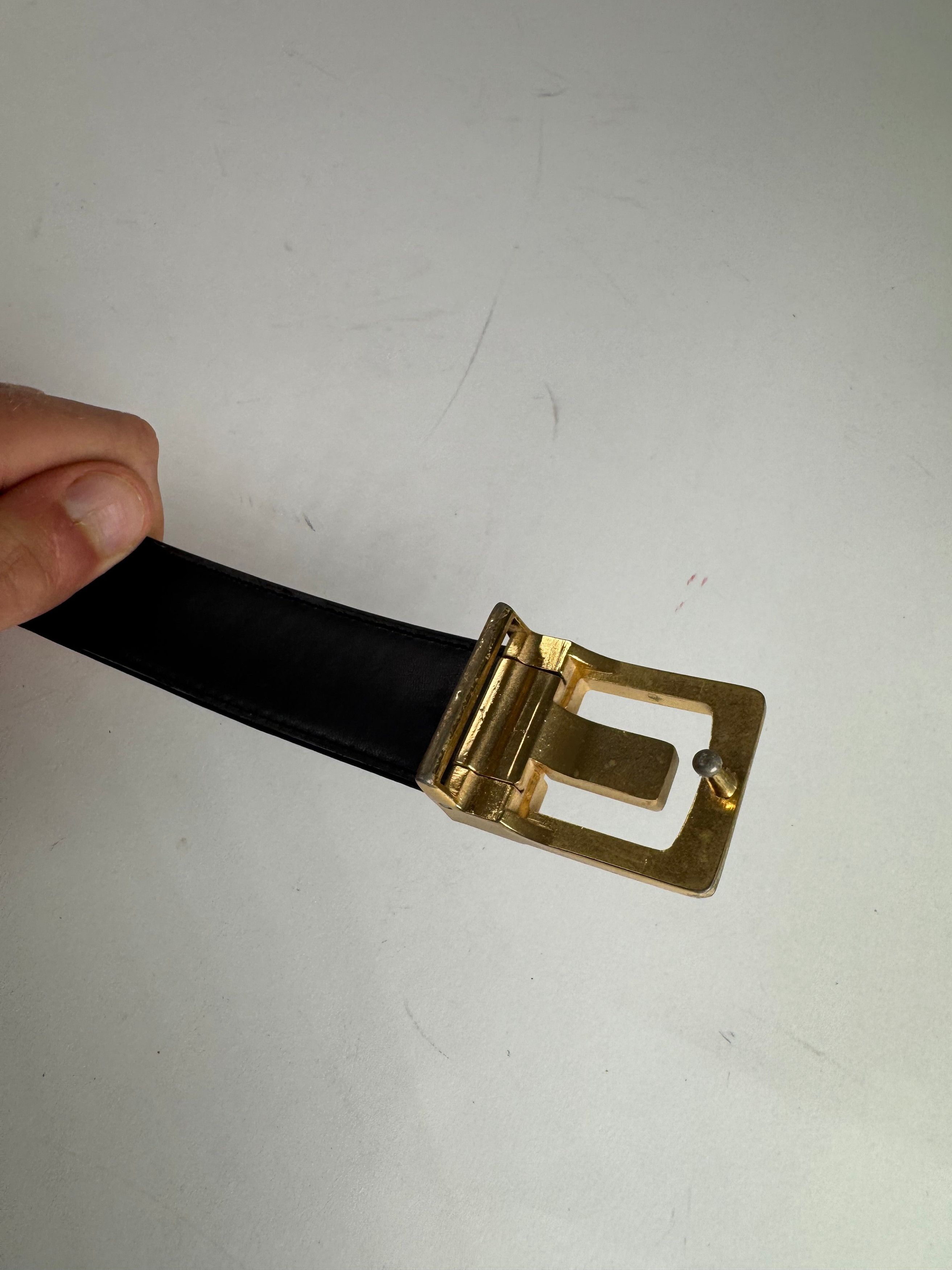 Balenciaga Vintage leather belt black Size ONE SIZE - 9 Thumbnail