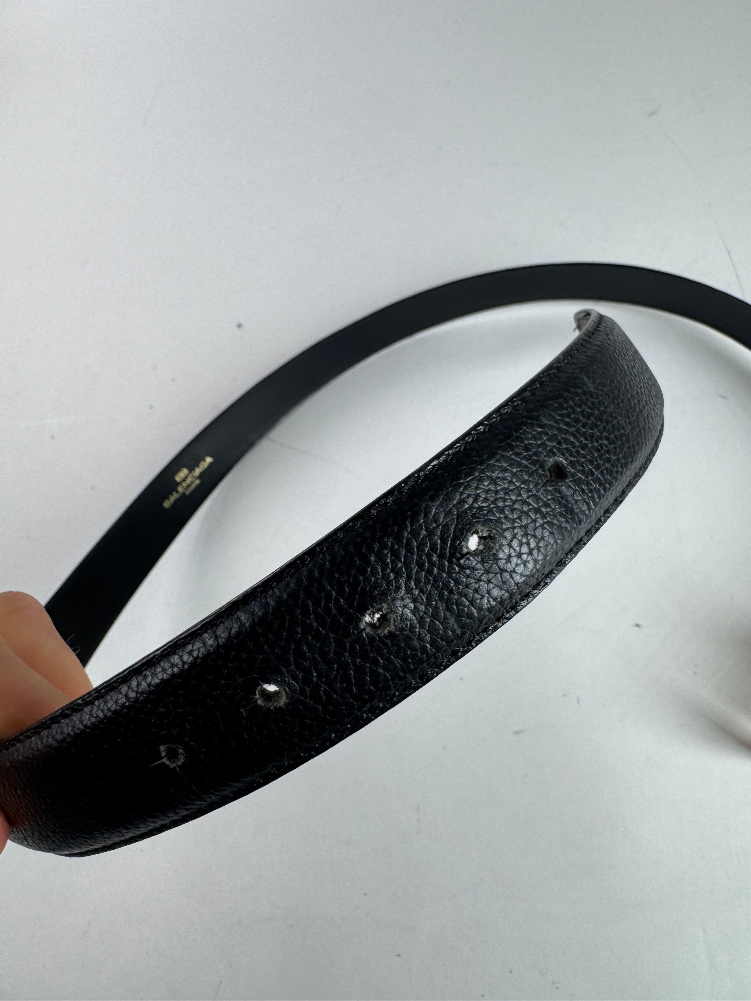 Balenciaga Vintage leather belt black Size ONE SIZE - 5 Thumbnail