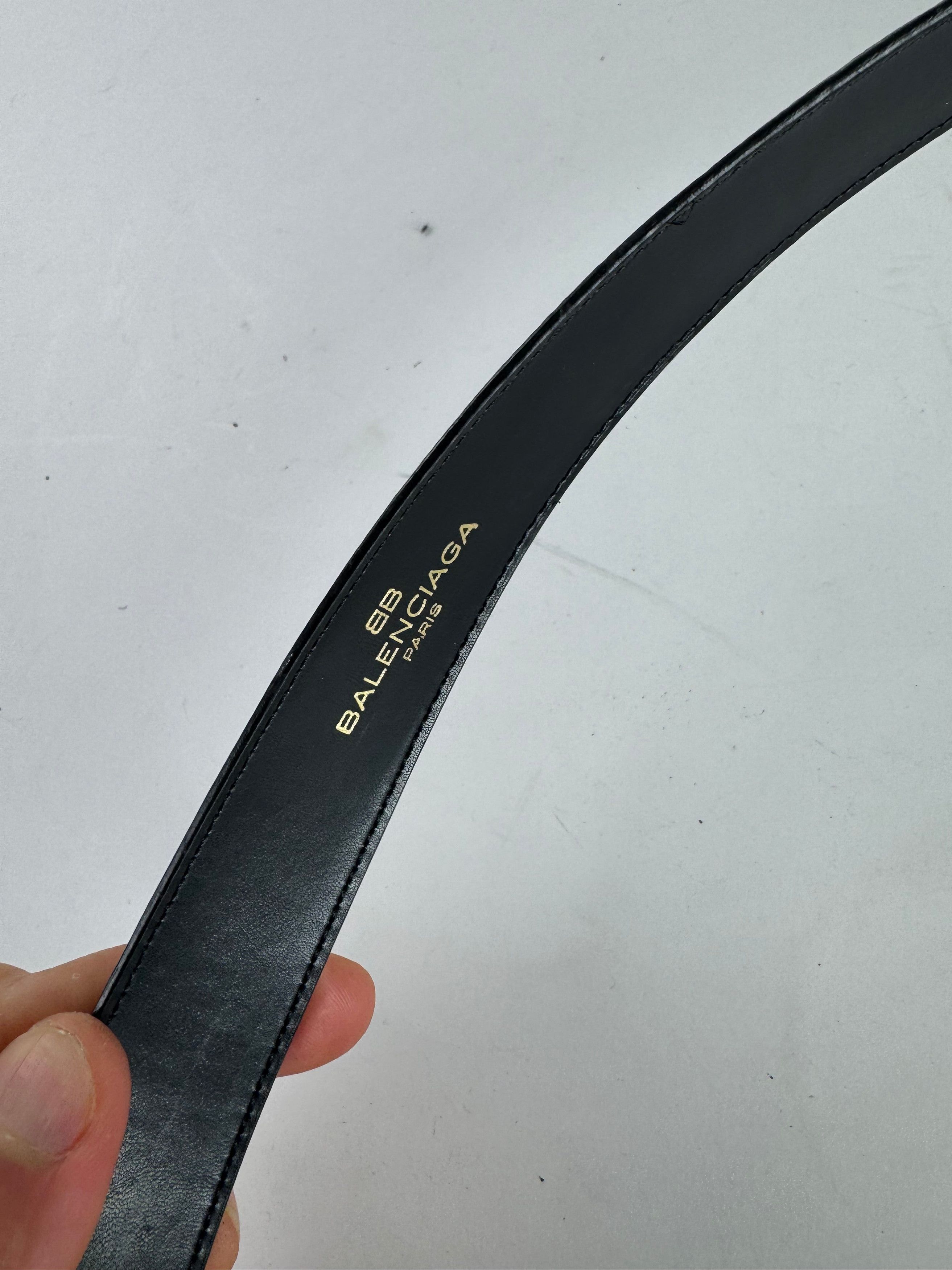 Balenciaga Vintage leather belt black Size ONE SIZE - 7 Thumbnail
