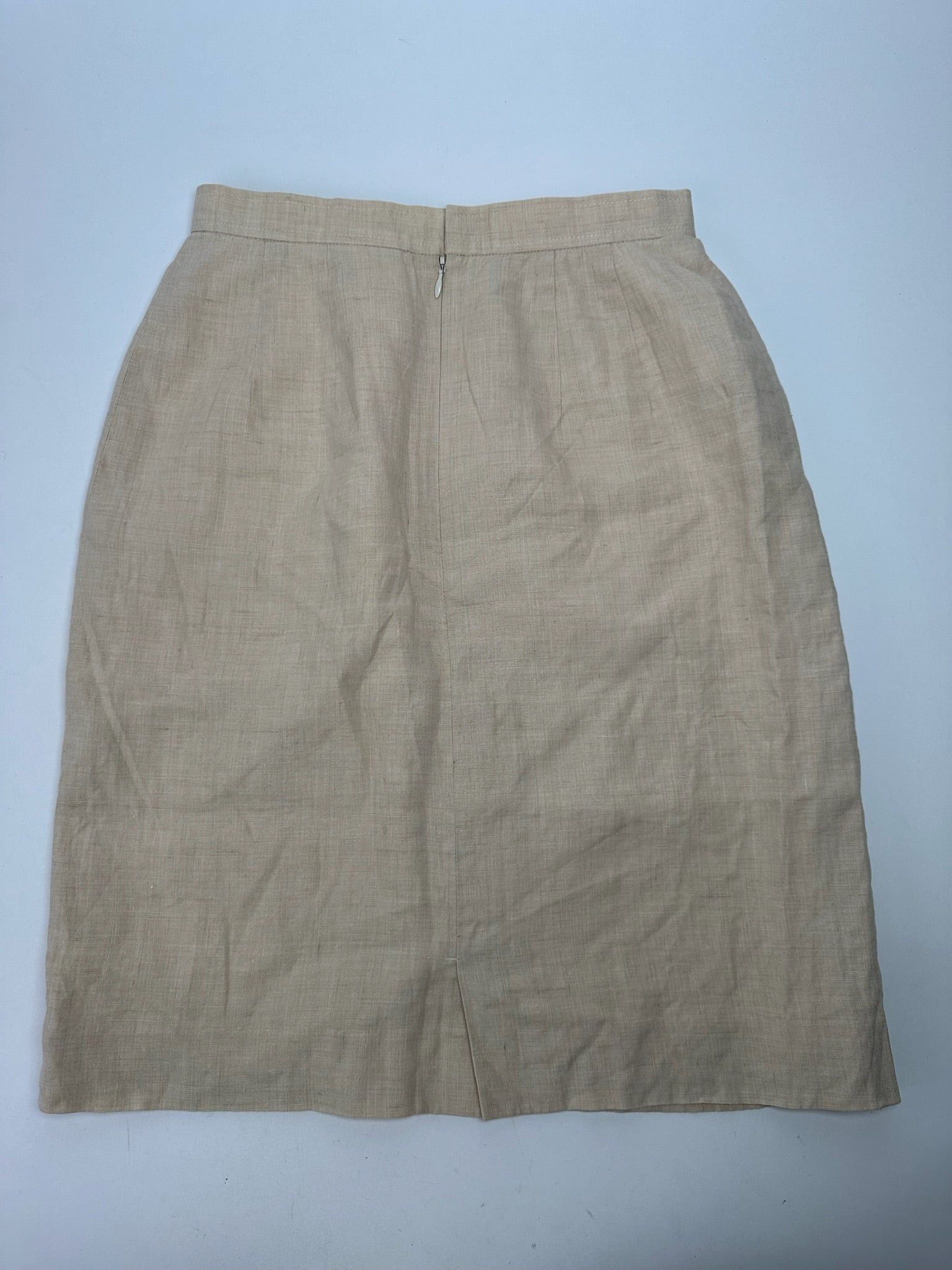 Courreges Vintage linen skirt beige Size 30" / US 8 / IT 44 - 7 Thumbnail