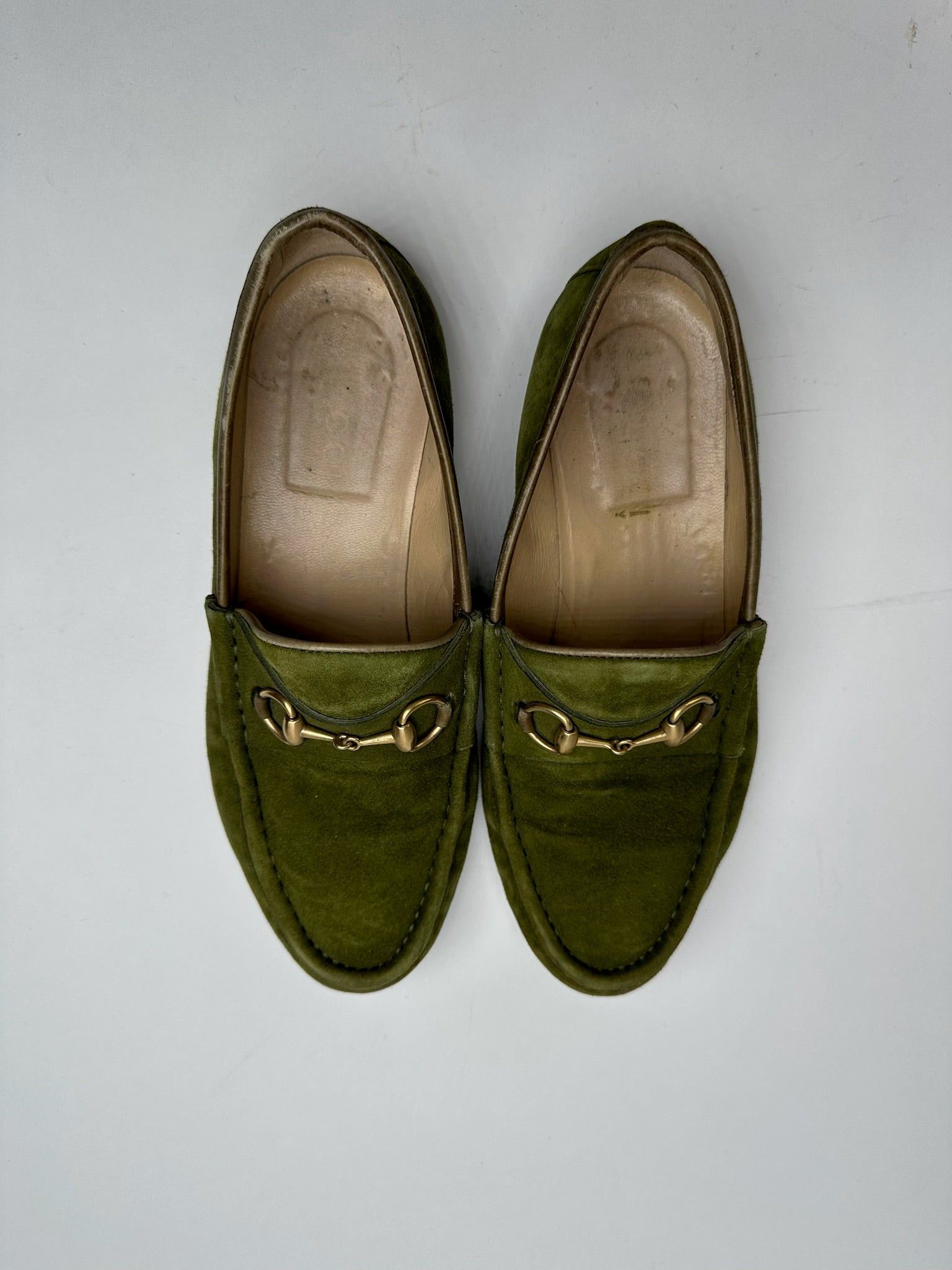 Gucci Vintage Suede Loafer Green Size US 6 / IT 36 - 4 Thumbnail