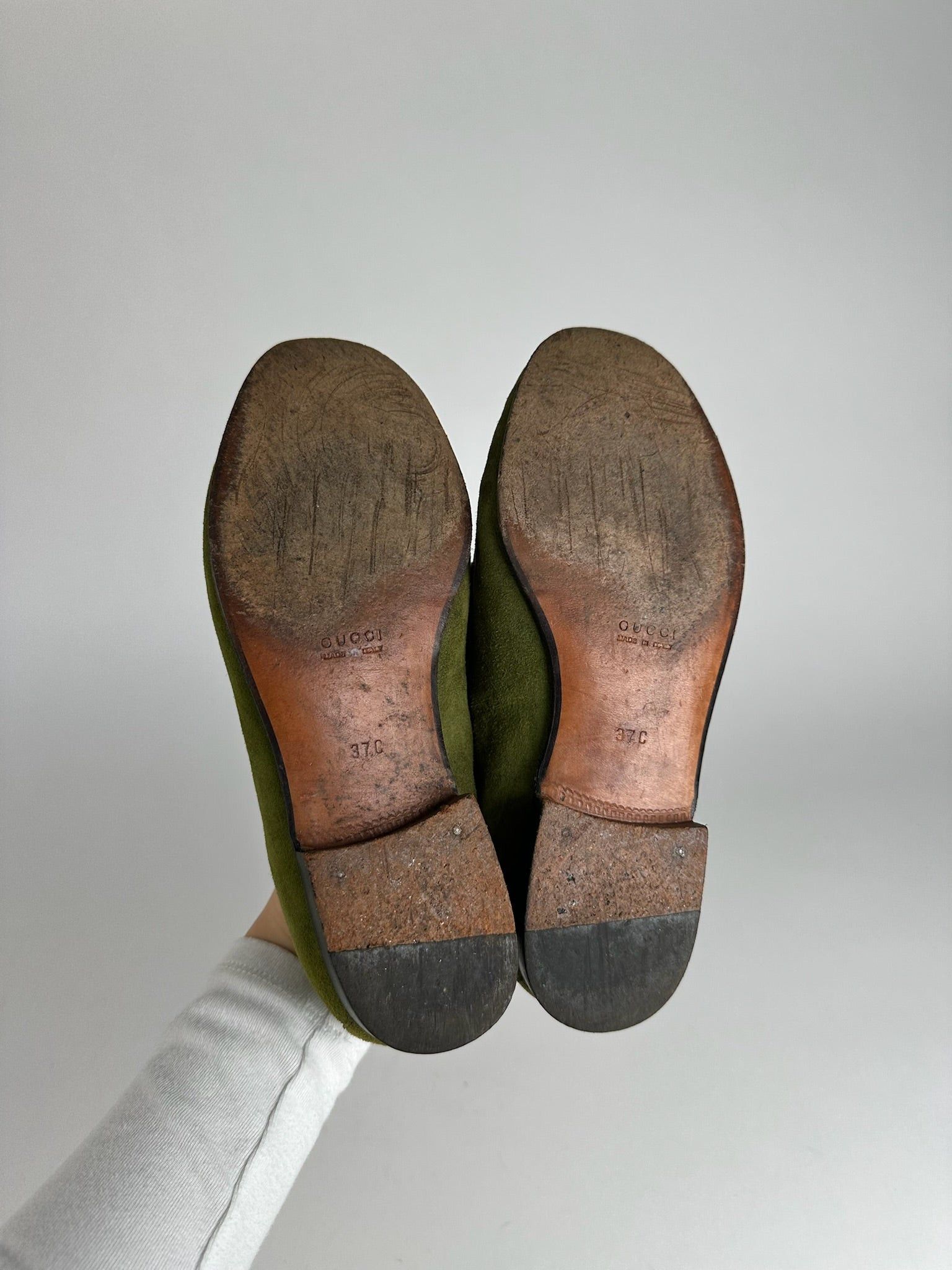 Gucci Vintage Suede Loafer Green Size US 6 / IT 36 - 3 Thumbnail