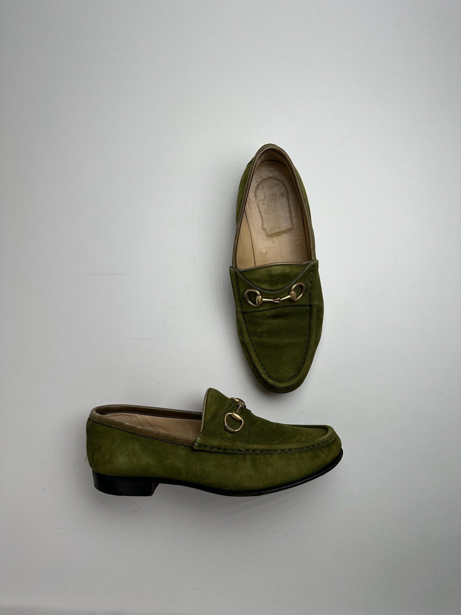 Gucci Vintage Suede Loafer Green Size US 6 / IT 36 - 2 Thumbnail