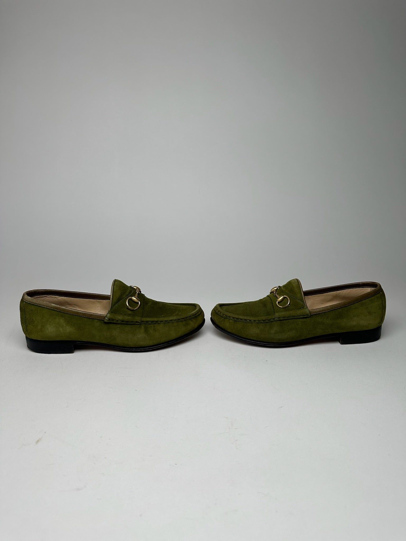 Gucci Vintage Suede Loafer Green Size US 6 / IT 36 - 7 Thumbnail