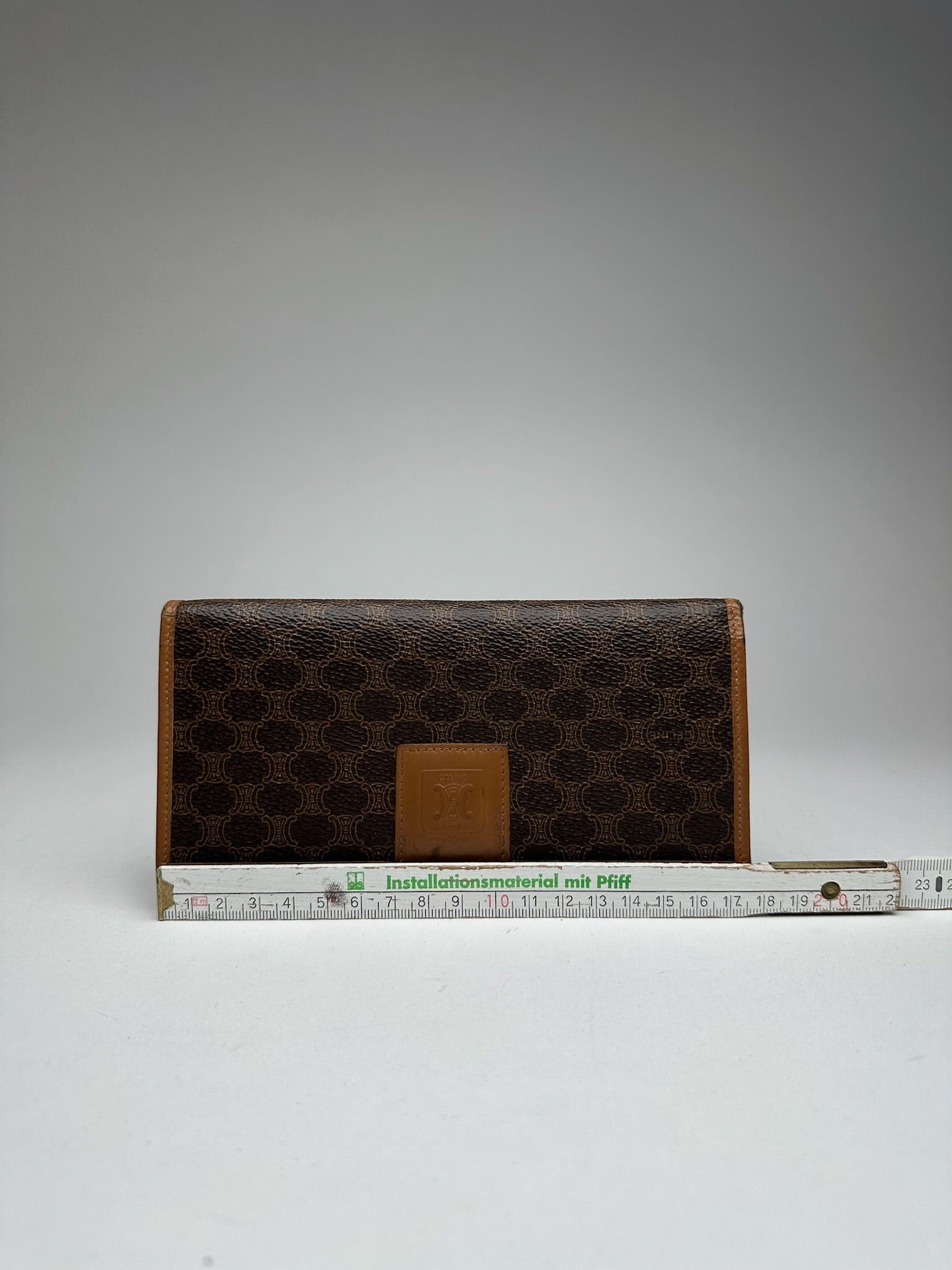 Celine Vintage Paris Leather monogram Wallet Brown Size ONE SIZE - 12 Thumbnail