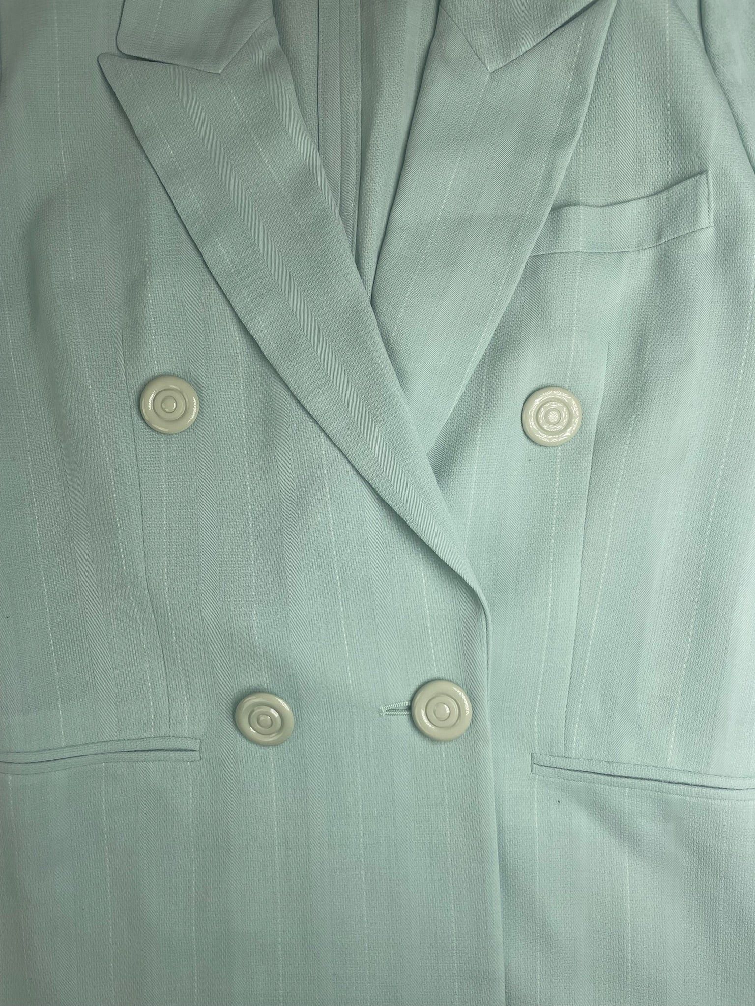 Dior Vintage wool Blazer / Trench turquoise M Size M / US 6-8 / IT 42-44 - 12 Thumbnail