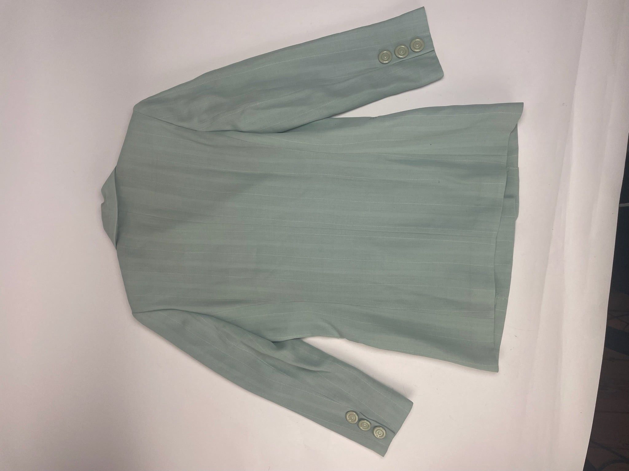 Dior Vintage wool Blazer / Trench turquoise M Size M / US 6-8 / IT 42-44 - 9 Thumbnail