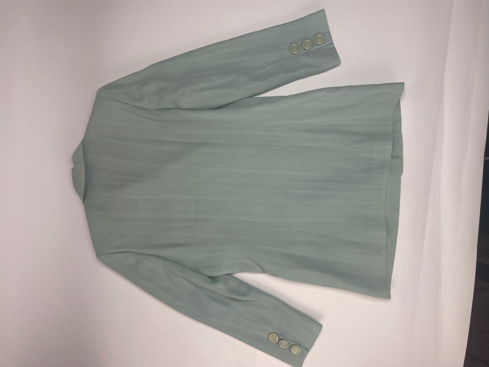 Dior Vintage wool Blazer / Trench turquoise M Size M / US 6-8 / IT 42-44 - 10 Thumbnail