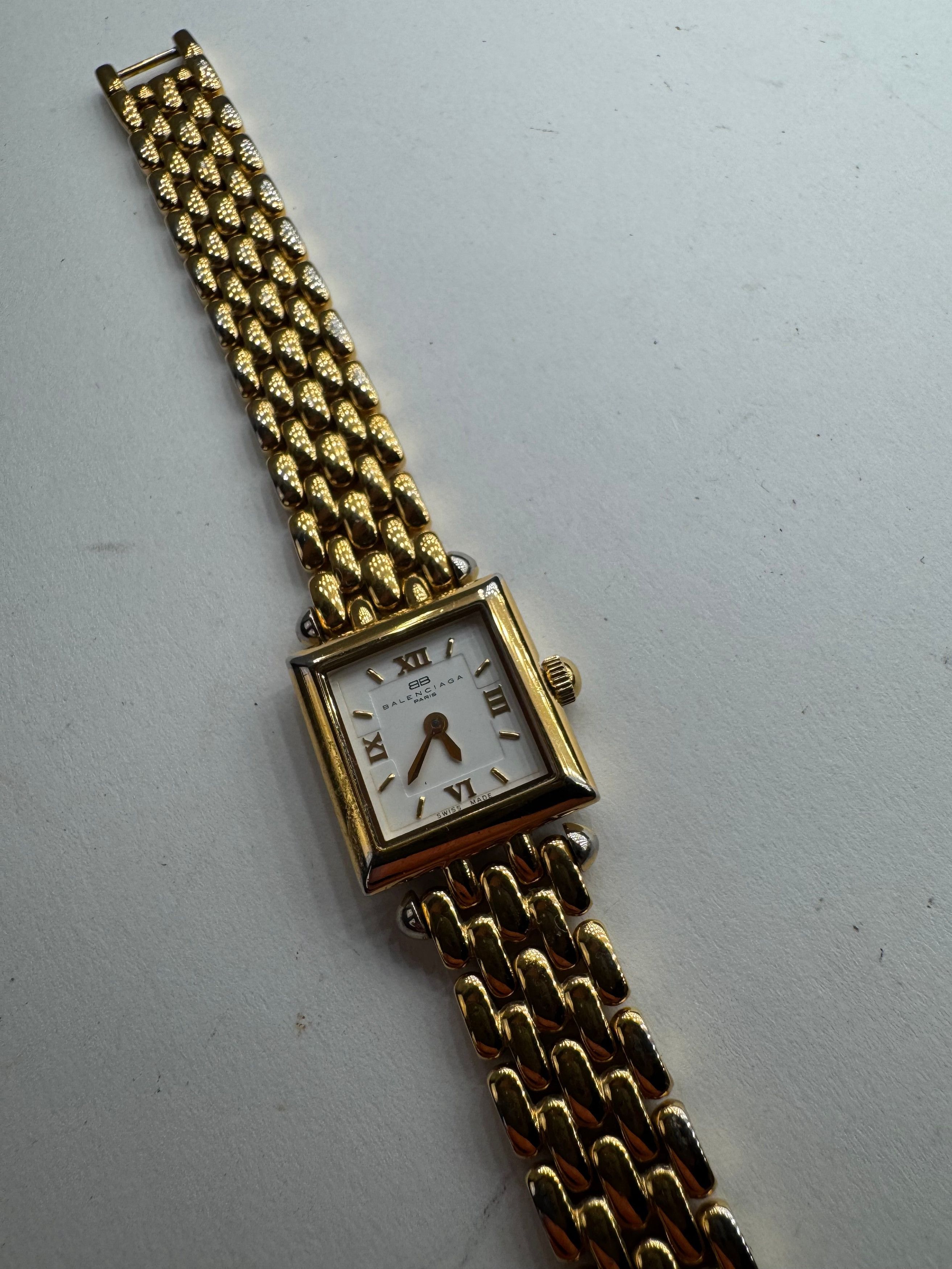 Balenciaga Vintage Steel Quartz Watch golden Size ONE SIZE - 6 Thumbnail