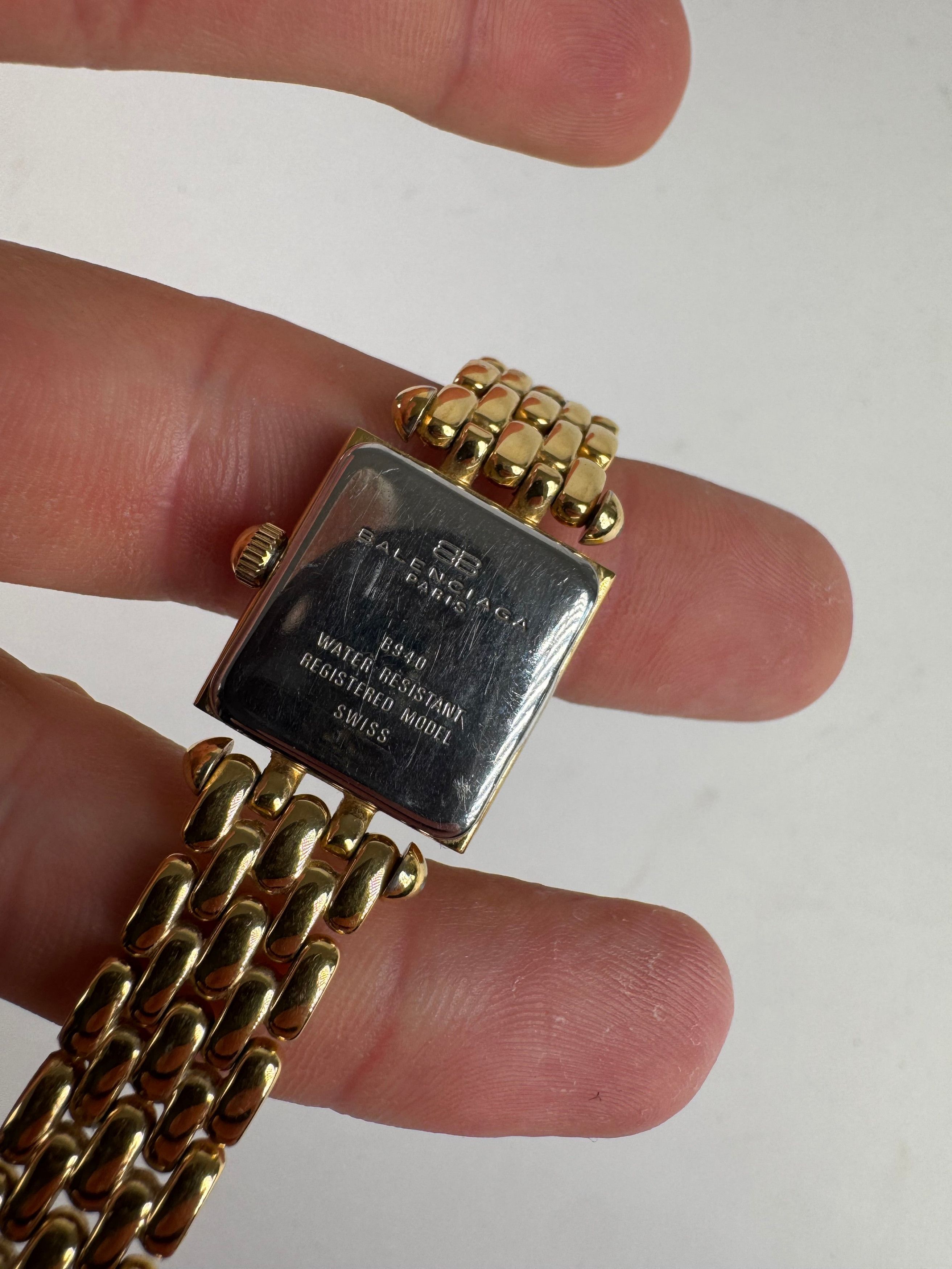 Balenciaga Vintage Steel Quartz Watch golden Size ONE SIZE - 3 Thumbnail