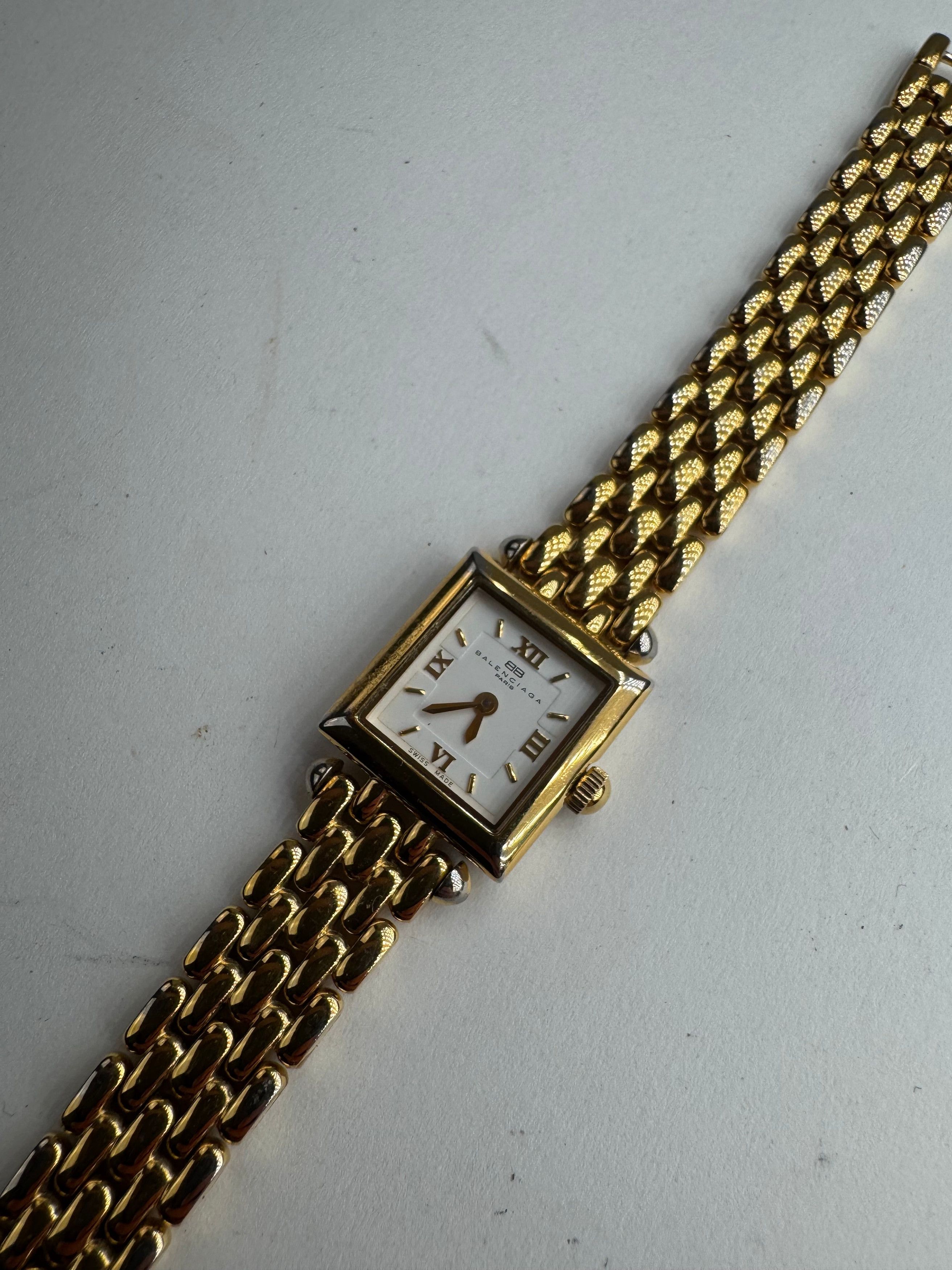 Balenciaga Vintage Steel Quartz Watch golden Size ONE SIZE - 4 Thumbnail