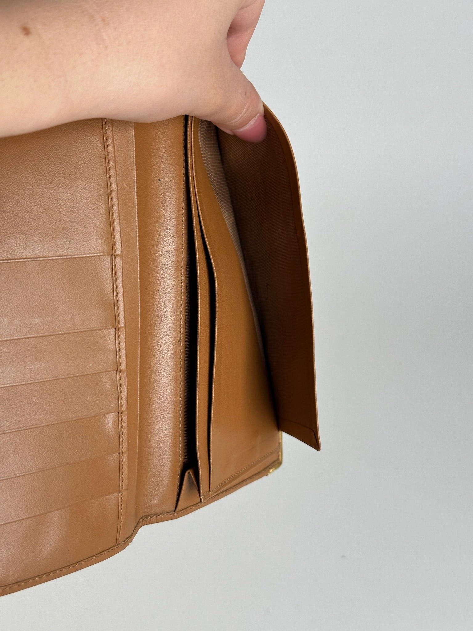 Celine Vintage Leather Monogram ID holder card holder brown Size ONE SIZE - 3 Thumbnail