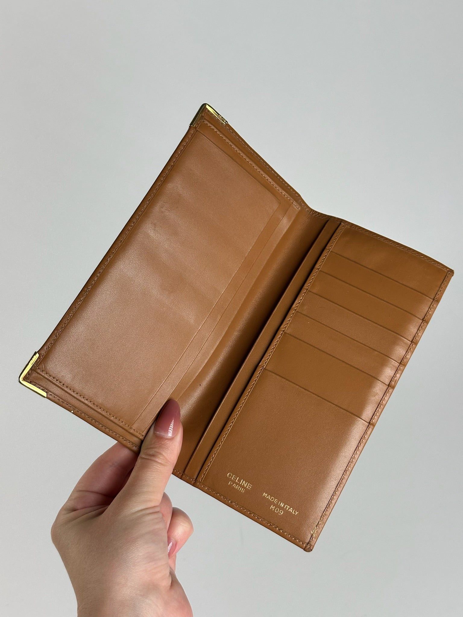 Celine Vintage Leather Monogram ID holder card holder brown Size ONE SIZE - 9 Thumbnail