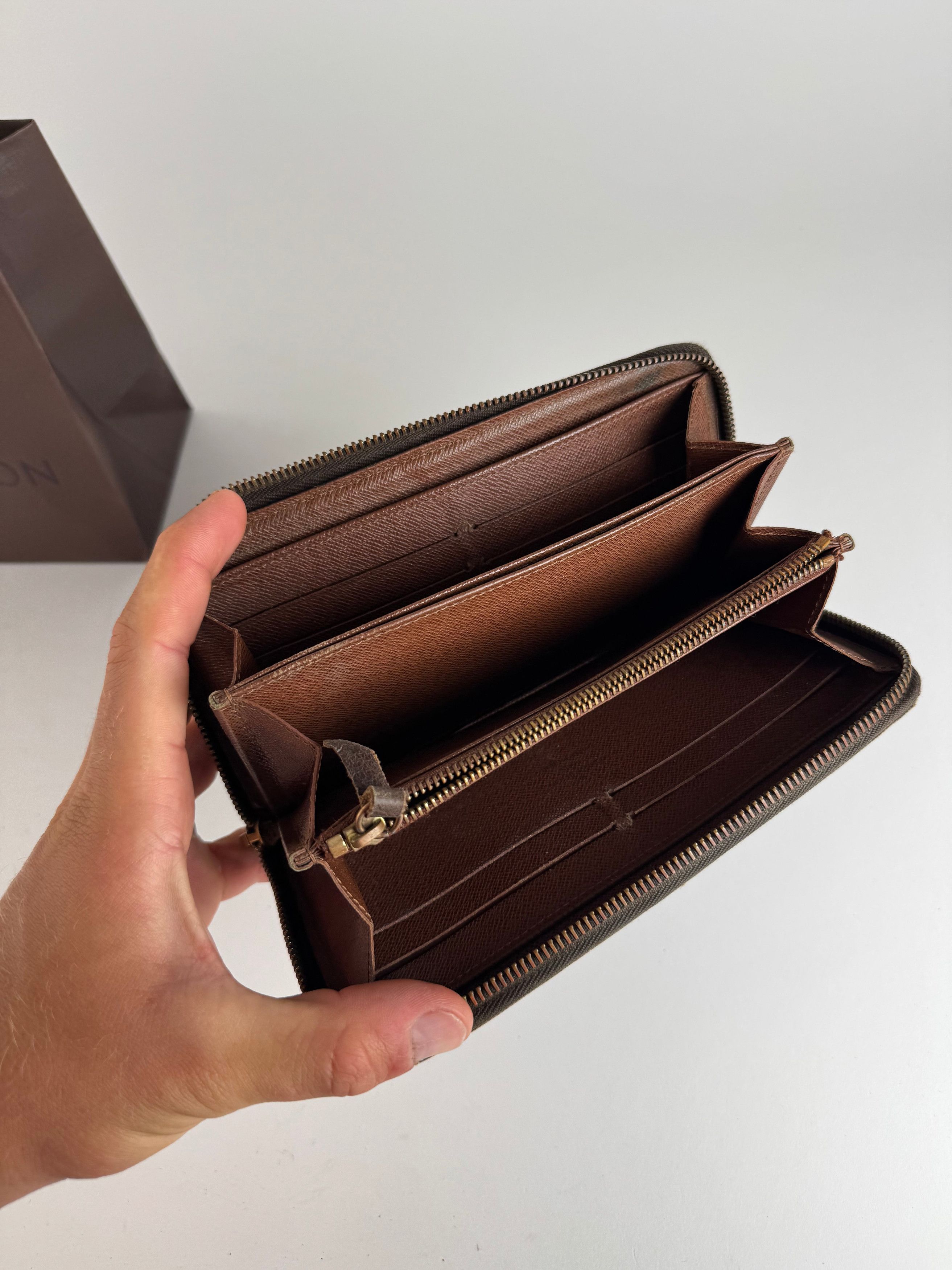Louis Vuitton Vintage Monogram Zippy leather wallet brown Size ONE SIZE - 3 Thumbnail