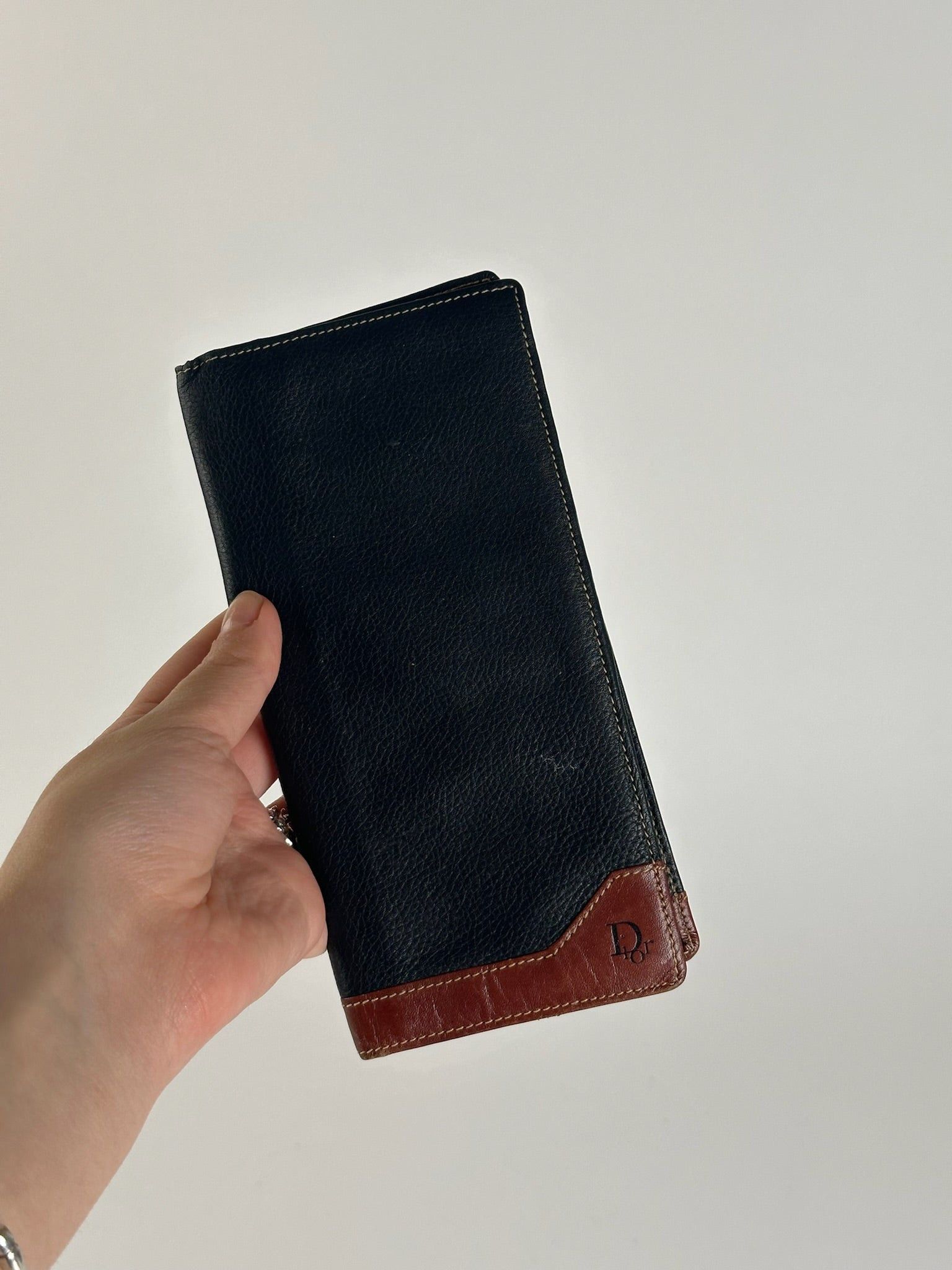 Dior Vintage Leather Card Holder Id Holder Black Brown Size ONE SIZE - 5 Thumbnail