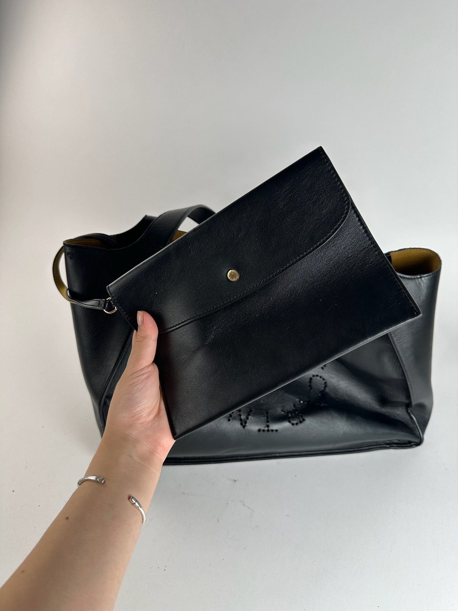 Stella McCartney Vintage Stella Mc Cartney Vegan Leather Logo Bag Black Size ONE SIZE - 3 Thumbnail