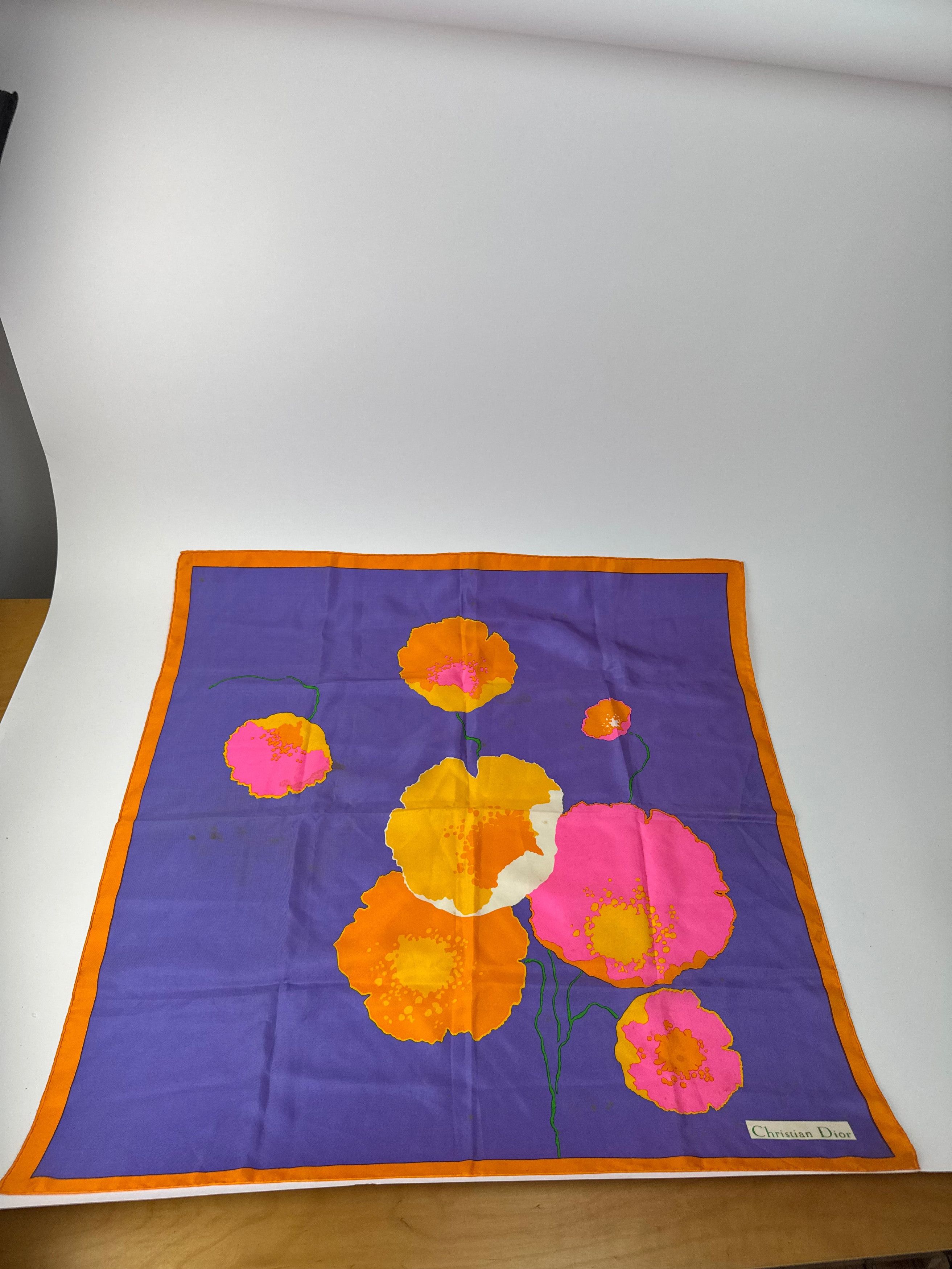 Dior Vintage Silk Scarf Size ONE SIZE - 8 Thumbnail