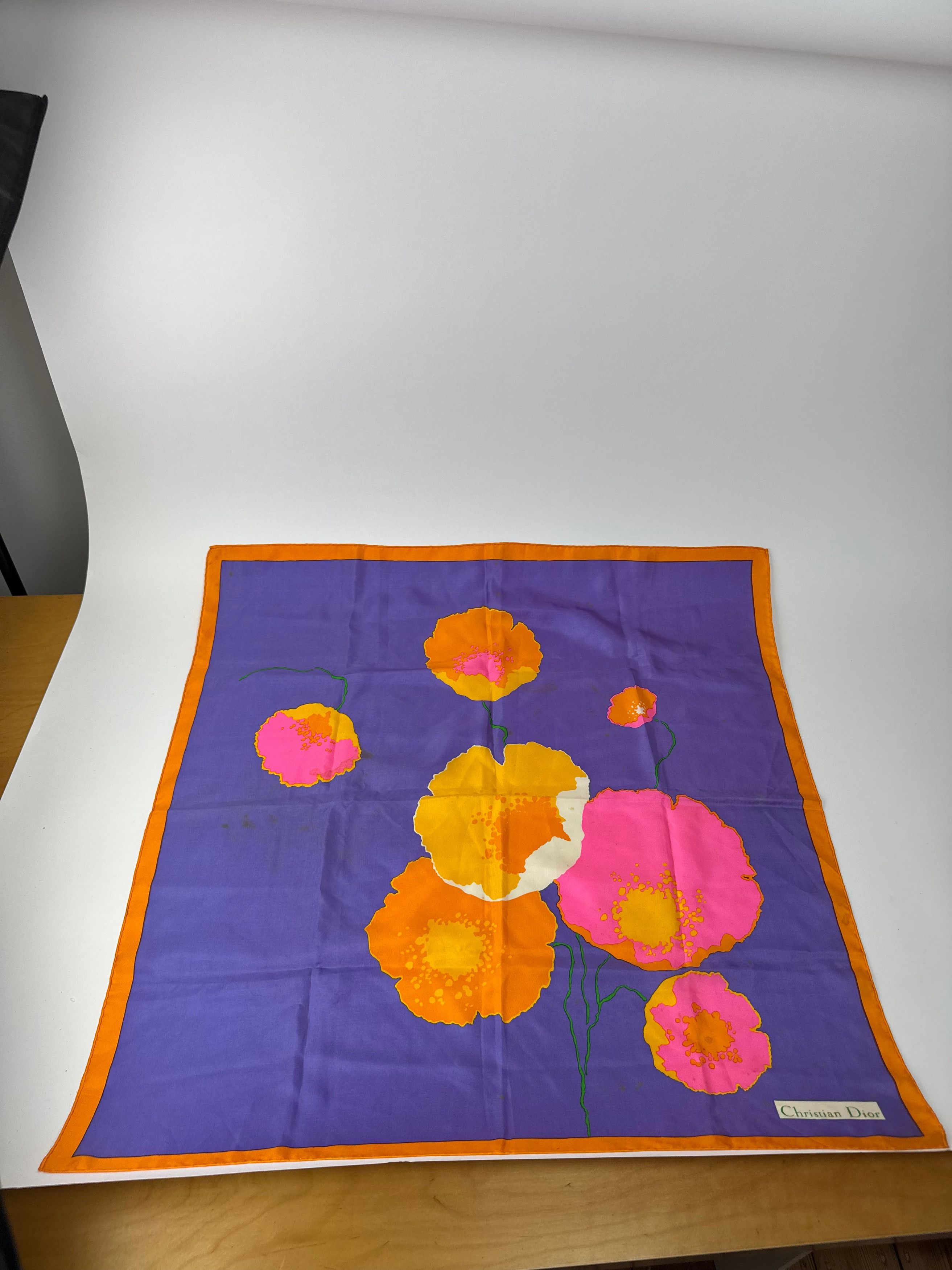 Dior Vintage Silk Scarf Size ONE SIZE - 4 Thumbnail