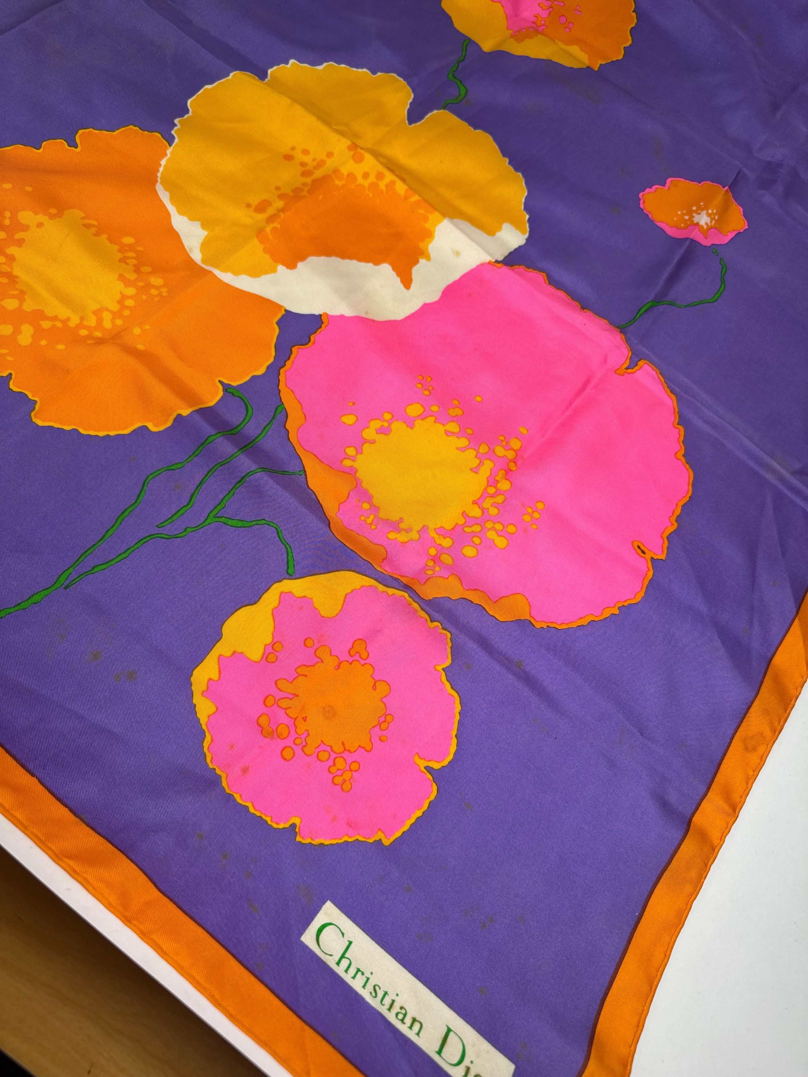 Dior Vintage Silk Scarf Size ONE SIZE - 2 Thumbnail