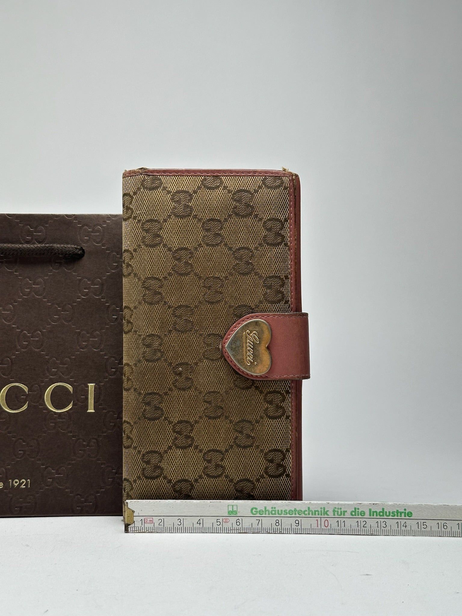 Gucci Vintage Monogram Lether wallet beige pink Size ONE SIZE - 10 Thumbnail