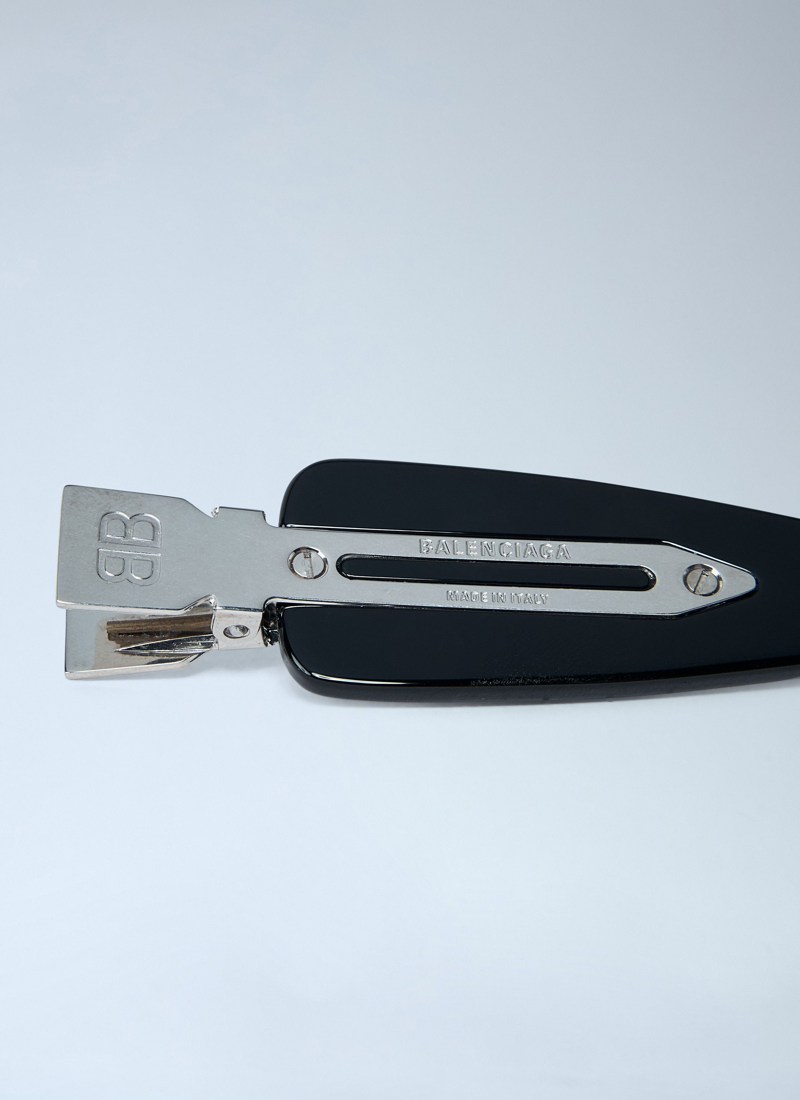 Balenciaga Set Of Two Logo Engraved Hair Clips Size ONE SIZE - 3 Thumbnail