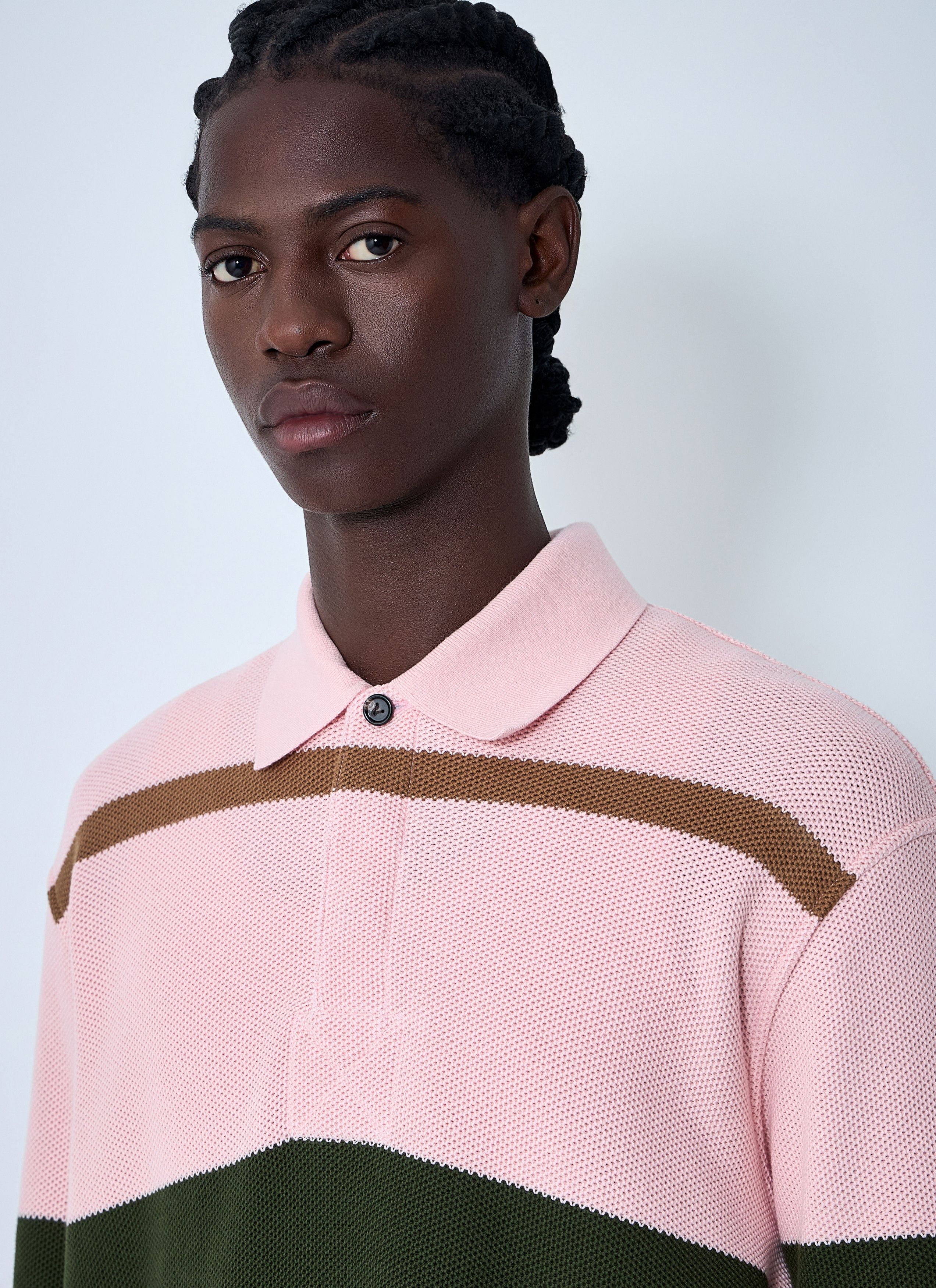 Bottega Veneta Jumbo Cotton Pique Stripe Polo Shirt Size US M / EU 48-50 / 2 - 5 Thumbnail
