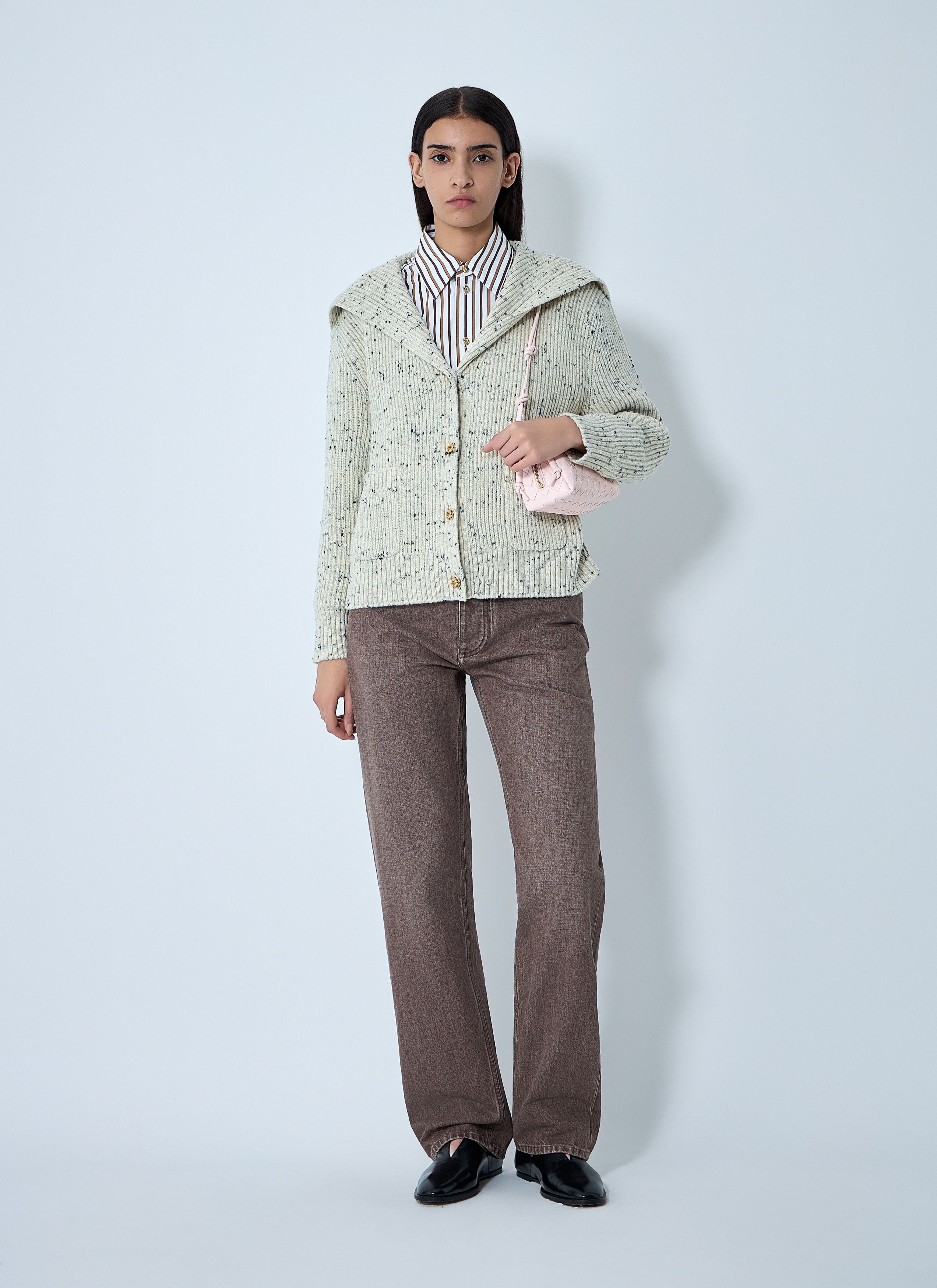 Bottega Veneta Wool English Rib Cardigan Size M / US 6-8 / IT 42-44 - 2 Thumbnail