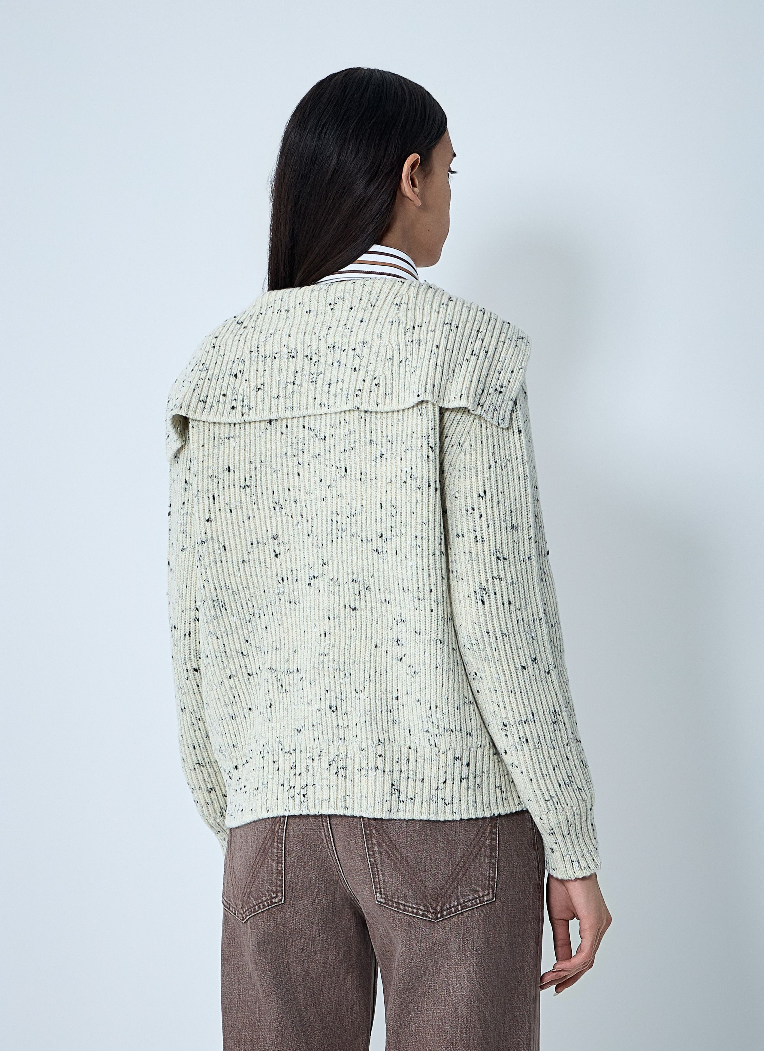 Bottega Veneta Wool English Rib Cardigan Size M / US 6-8 / IT 42-44 - 4 Thumbnail