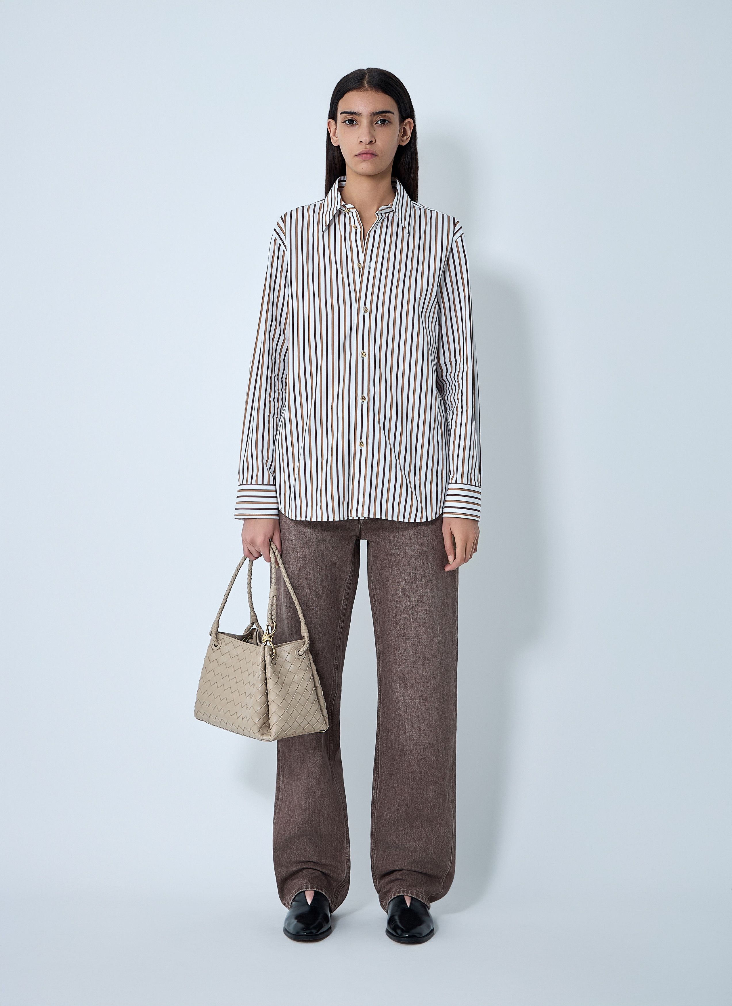 Bottega Veneta Stripe Button-Down Shirt Size M / US 6-8 / IT 42-44 - 2 Thumbnail