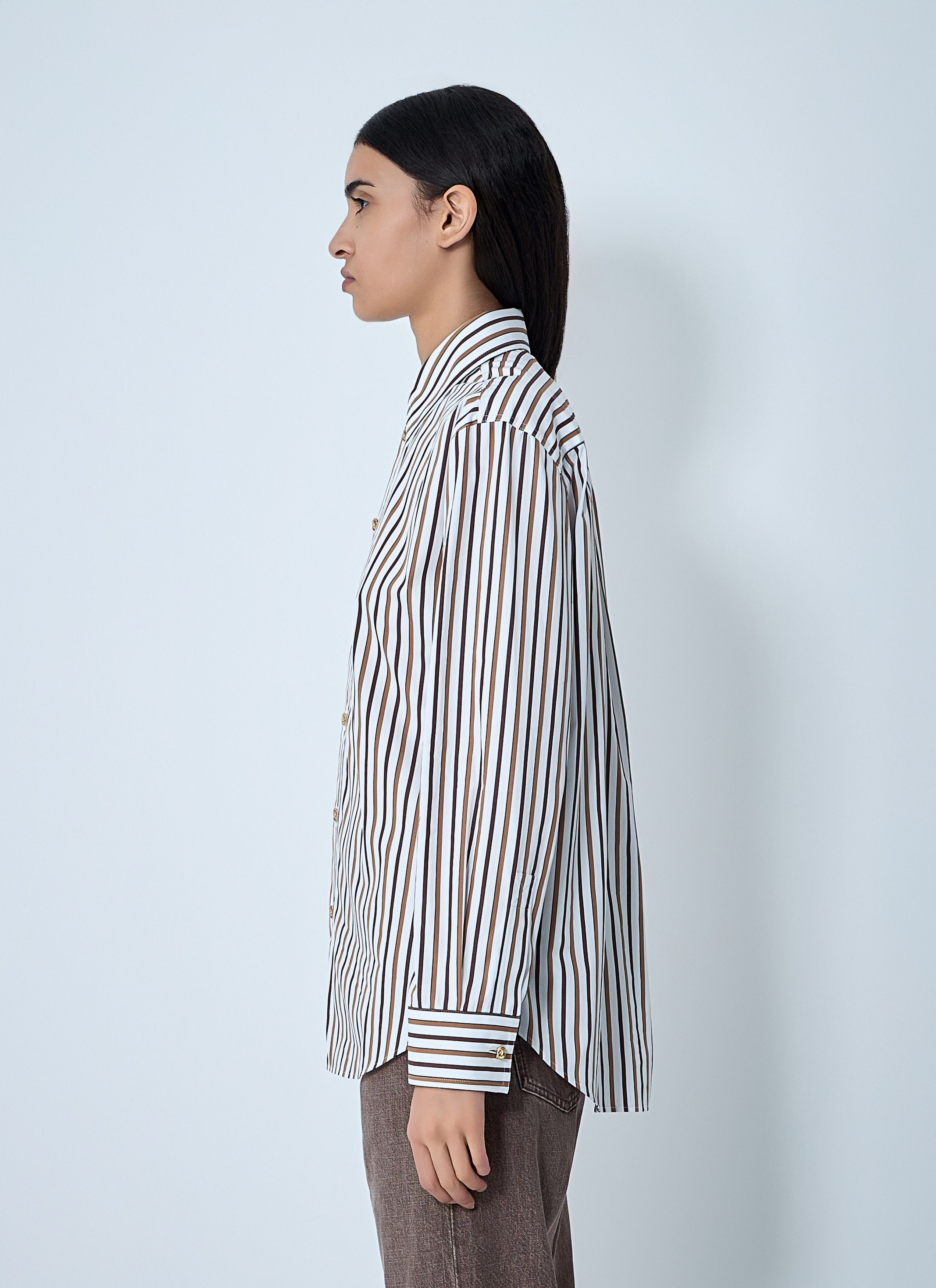 Bottega Veneta Stripe Button-Down Shirt Size M / US 6-8 / IT 42-44 - 3 Thumbnail