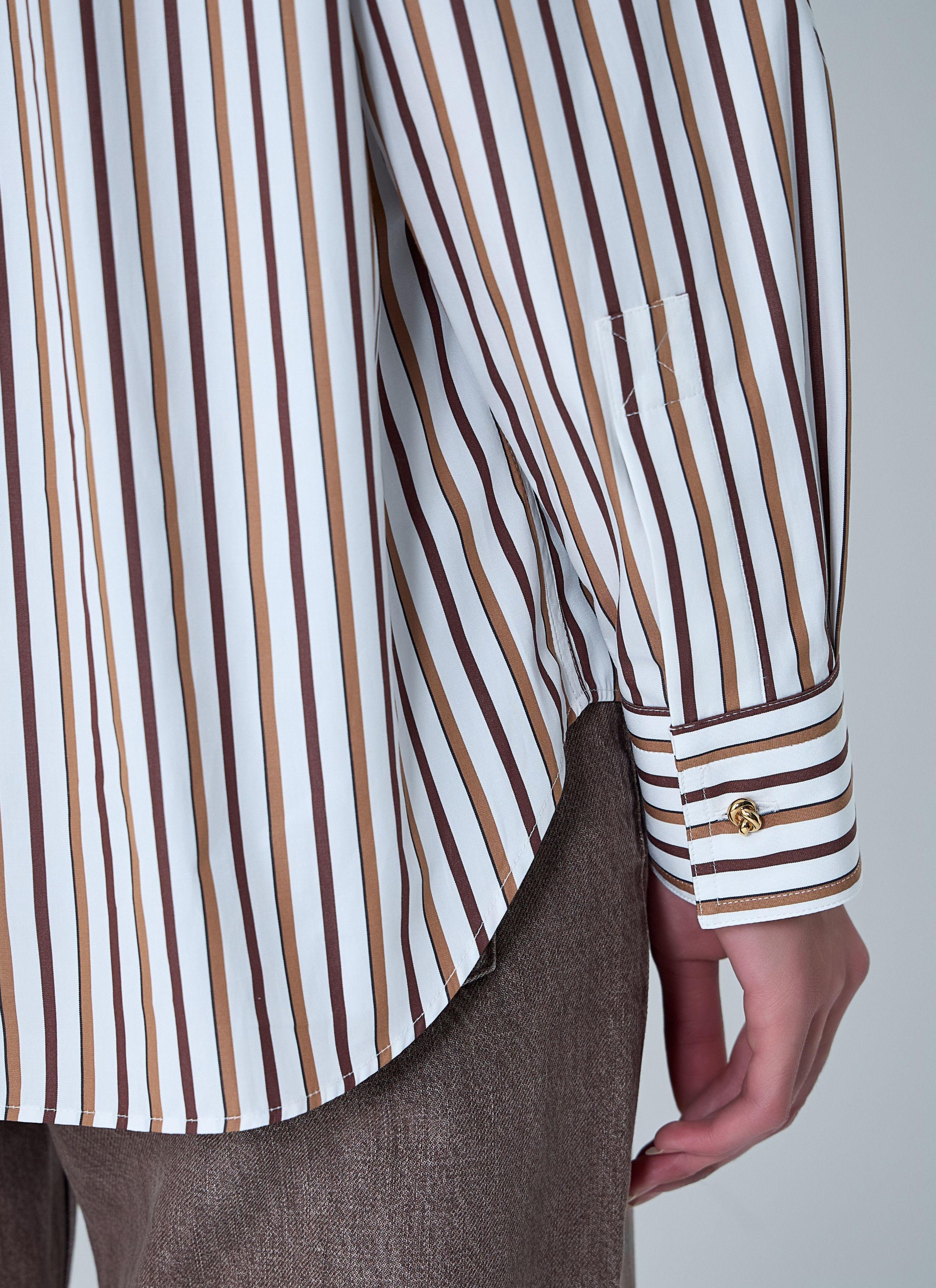 Bottega Veneta Stripe Button-Down Shirt Size M / US 6-8 / IT 42-44 - 6 Thumbnail