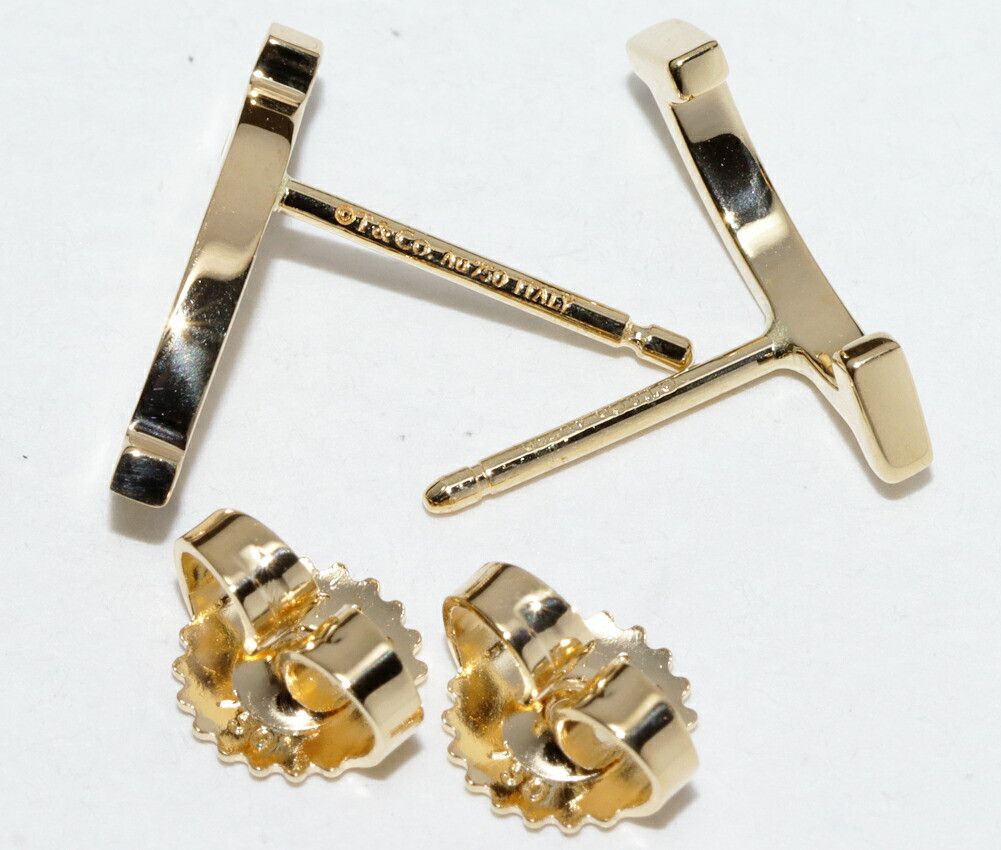 Tiffany & Co. Tiffany & Co. Tiffany T Smile Au750 Earrings Crocodile skin Earrings DUTY FREE for USA Size ONE SIZE - 4 Thumbnail
