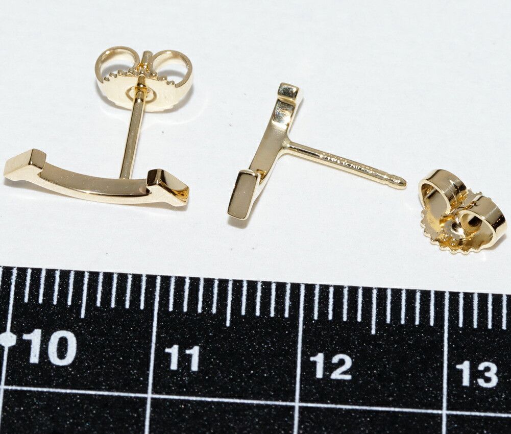 Tiffany & Co. Tiffany & Co. Tiffany T Smile Au750 Earrings Crocodile skin Earrings DUTY FREE for USA Size ONE SIZE - 3 Thumbnail