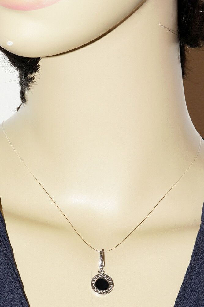 Bvlgari Bvlgari Bvlgari BVLGARI BVLGARI Au750 White Gold Onyx Pendant Metal Pendant DUTY FREE for USA Size ONE SIZE - 2 Thumbnail