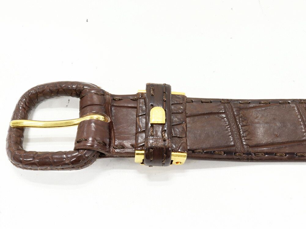 Other Other Takeo Nishida Crocodile Belt Leather Belt DUTY FREE for USA Size ONE SIZE - 4 Thumbnail
