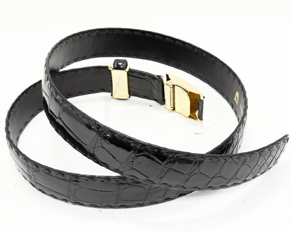 Other Other Takeo Nishida Crocodile Belt Leather Belt DUTY FREE for USA Size ONE SIZE - 2 Thumbnail